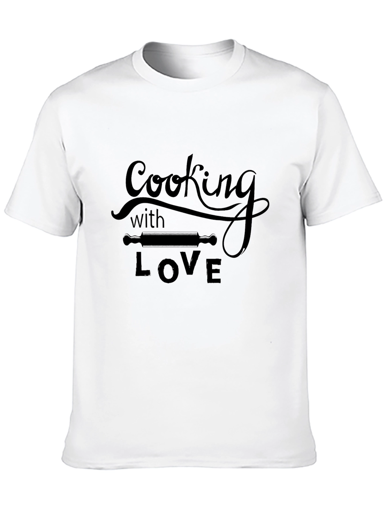 Black Cooking with Love Black T-Shirt view 10