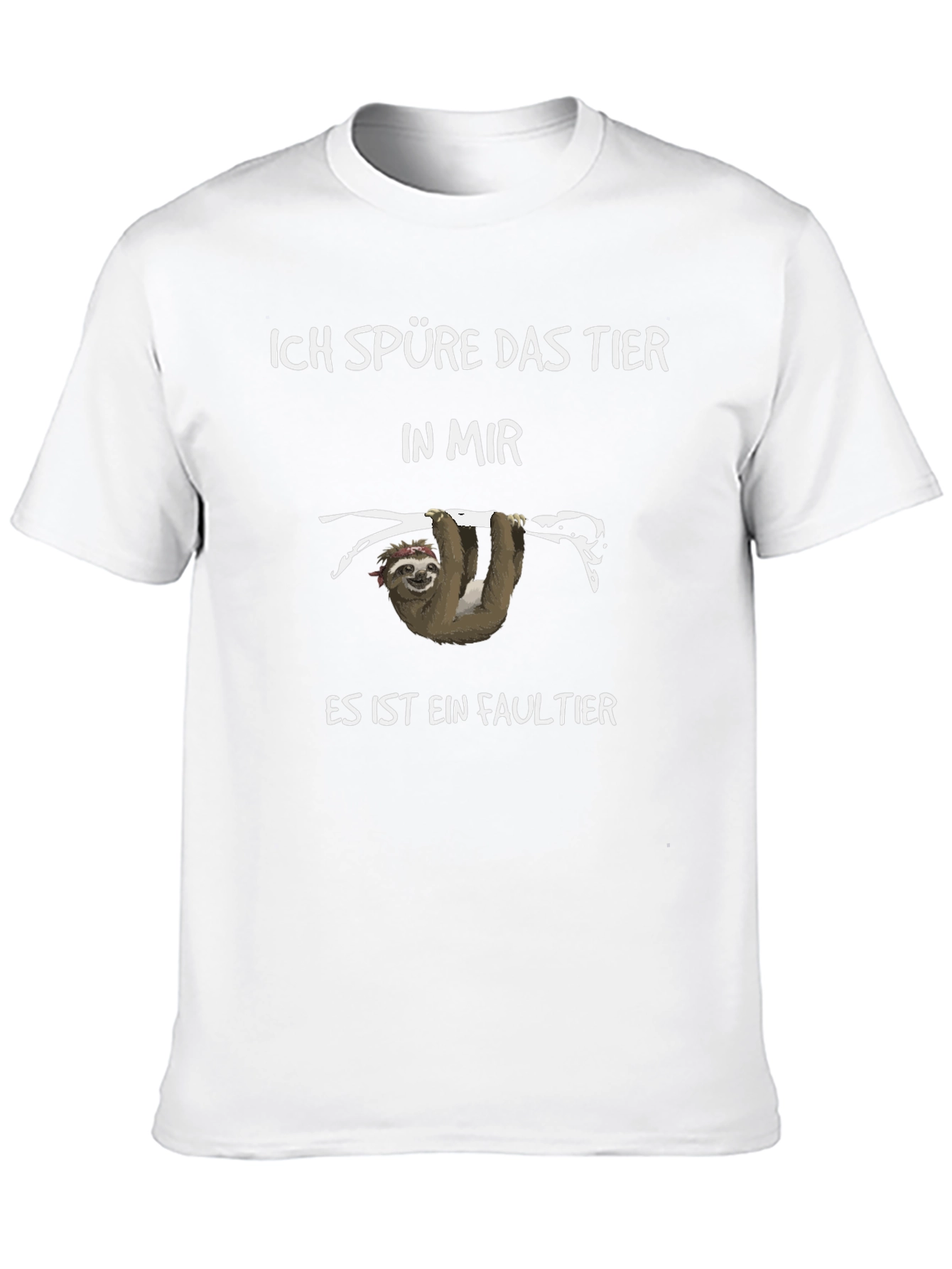 Black Ich Spüre Das Tier In Mir - Sloth T-Shirt view 10