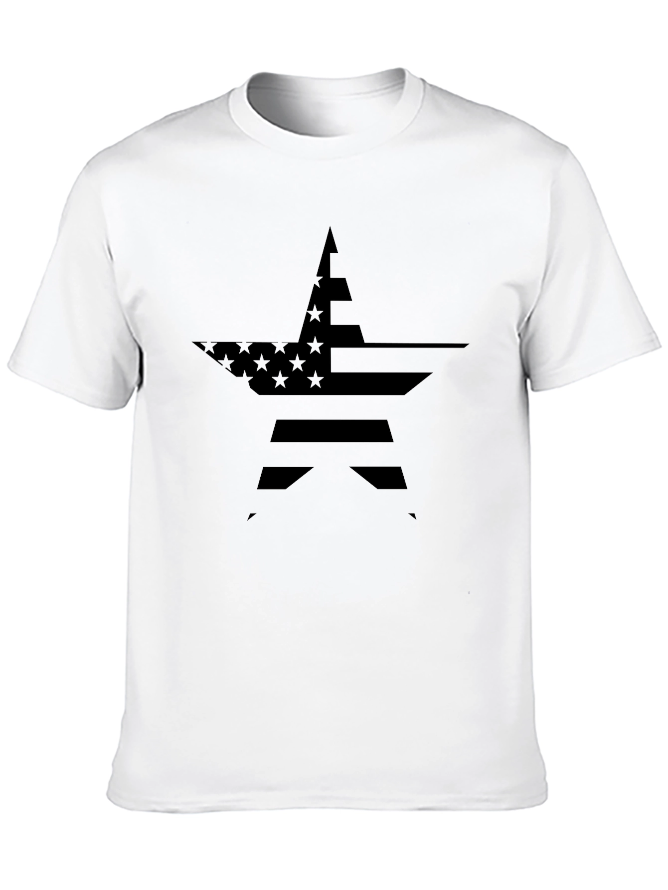 Black American Flag Star Graphic Tee - Patriot Style view 10