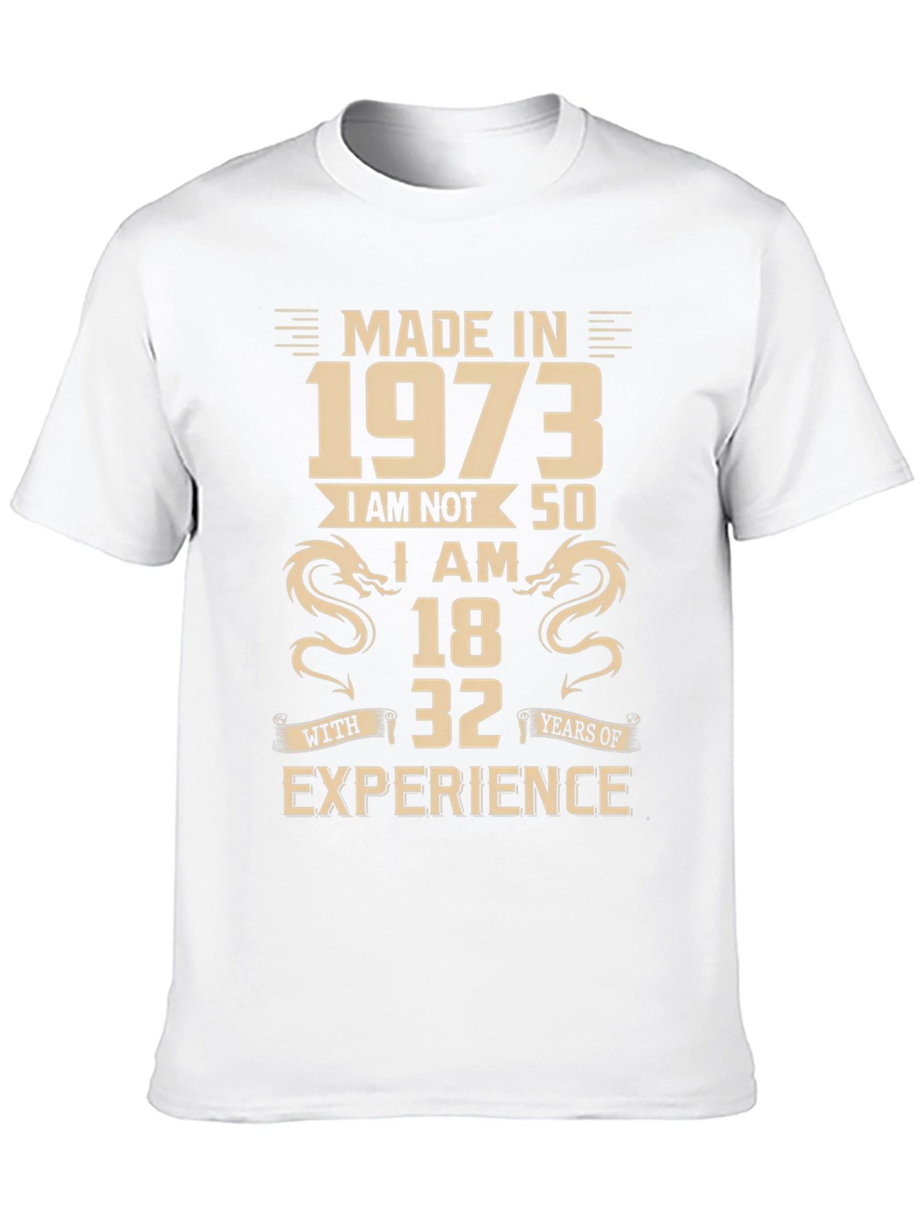 Black Made in 1973 Funny Birthday T-Shirt view 10