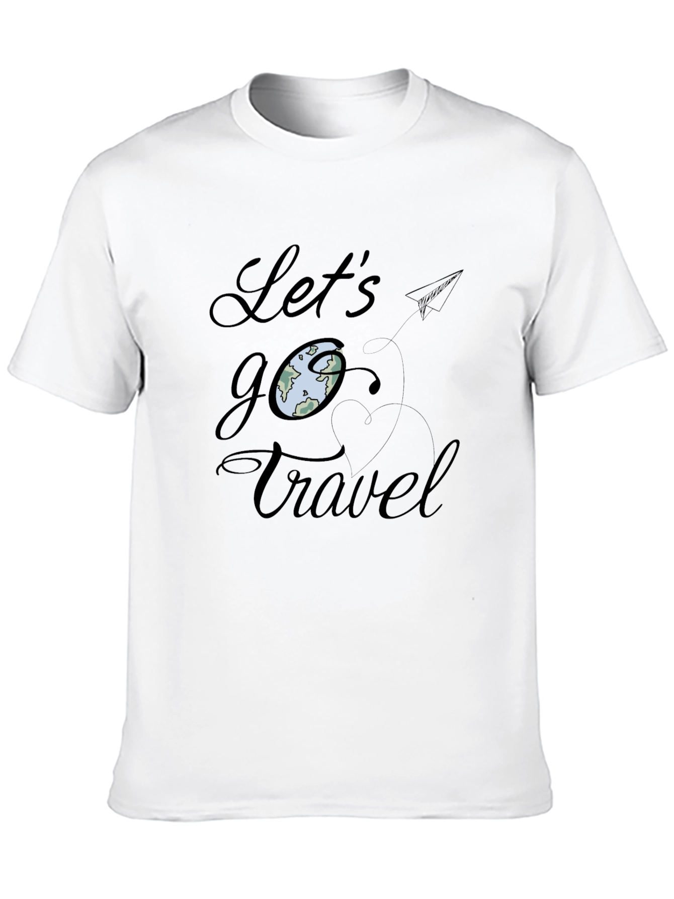 Black Let's Go Travel Black Graphic Tee view 10