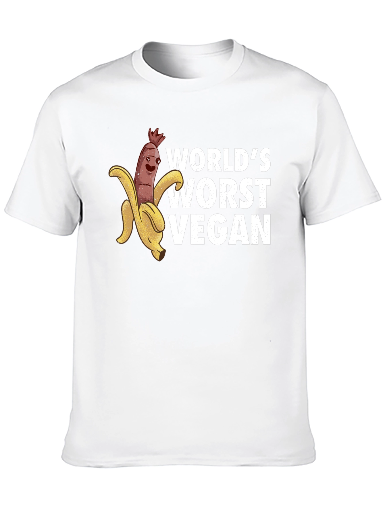 Black World's Worst Vegan Graphic T-Shirt view 10