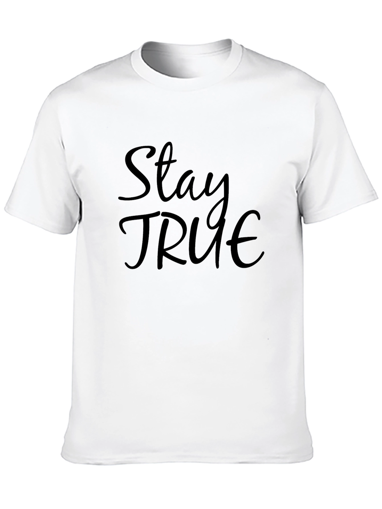 Black Stay True Black Graphic Tee - Stylish Men's T-Shirt view 10
