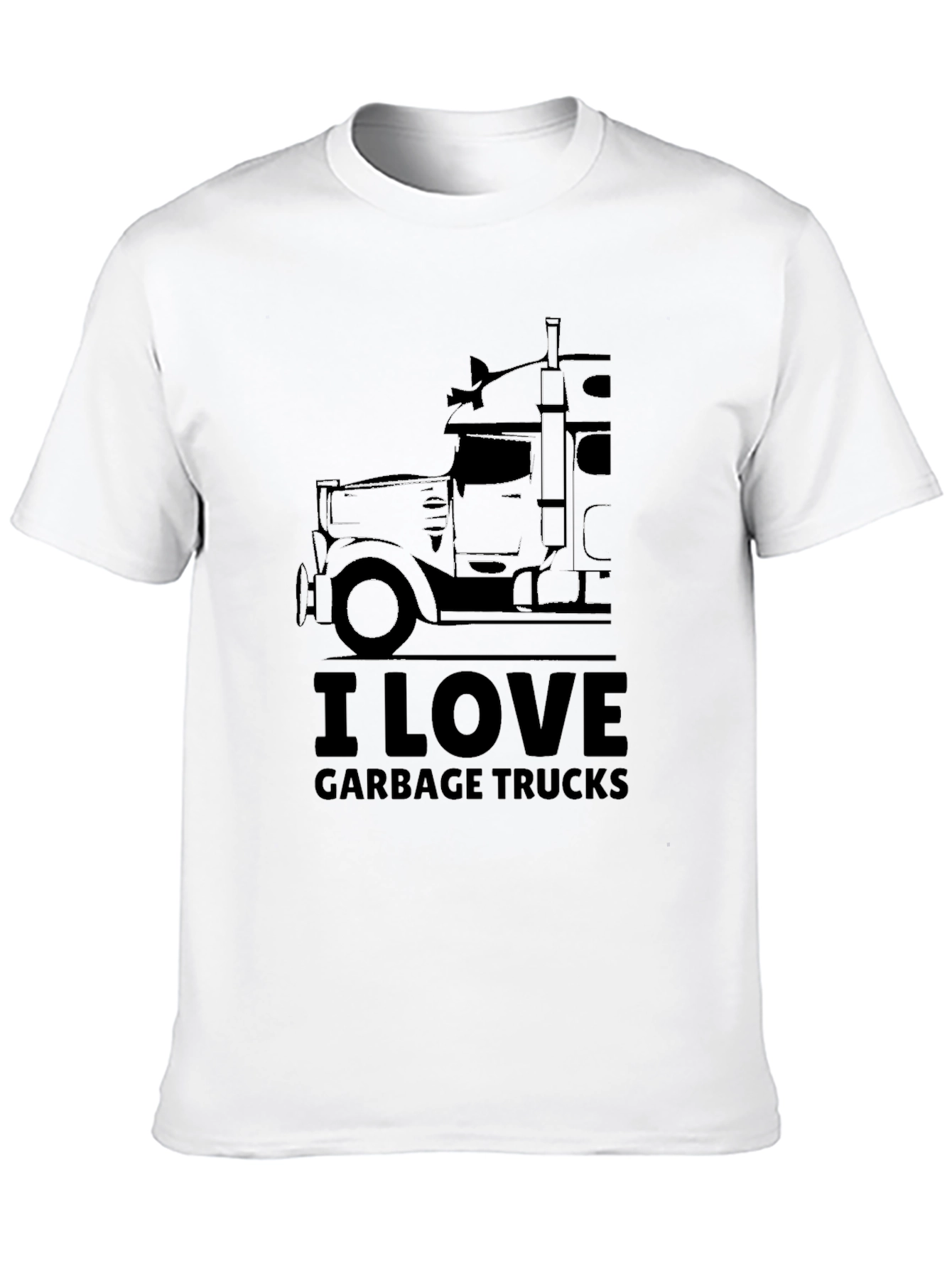 Black I Love Garbage Trucks Graphic Tee view 10