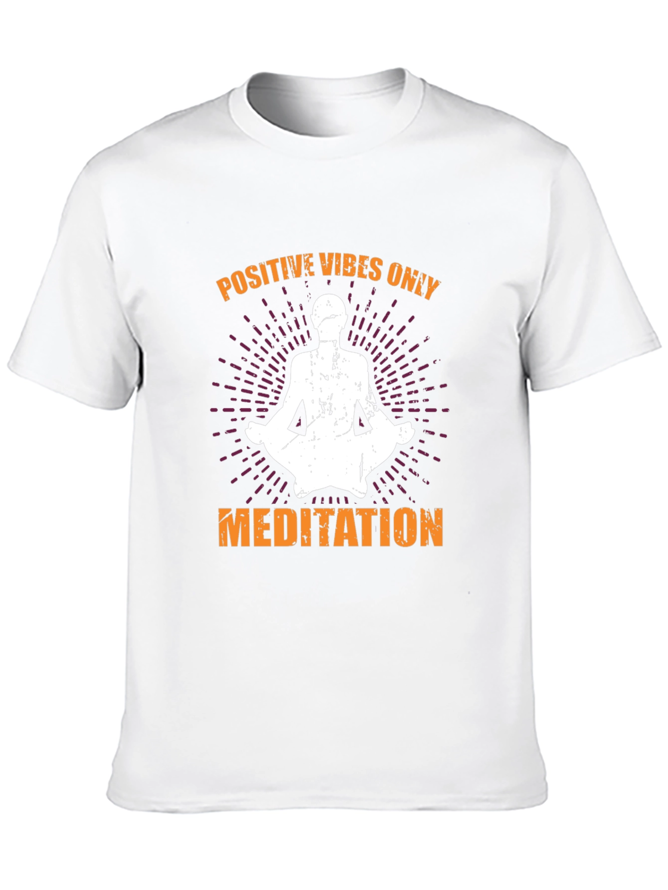 Black Positive Vibes Only Meditation Graphic Tee view 10
