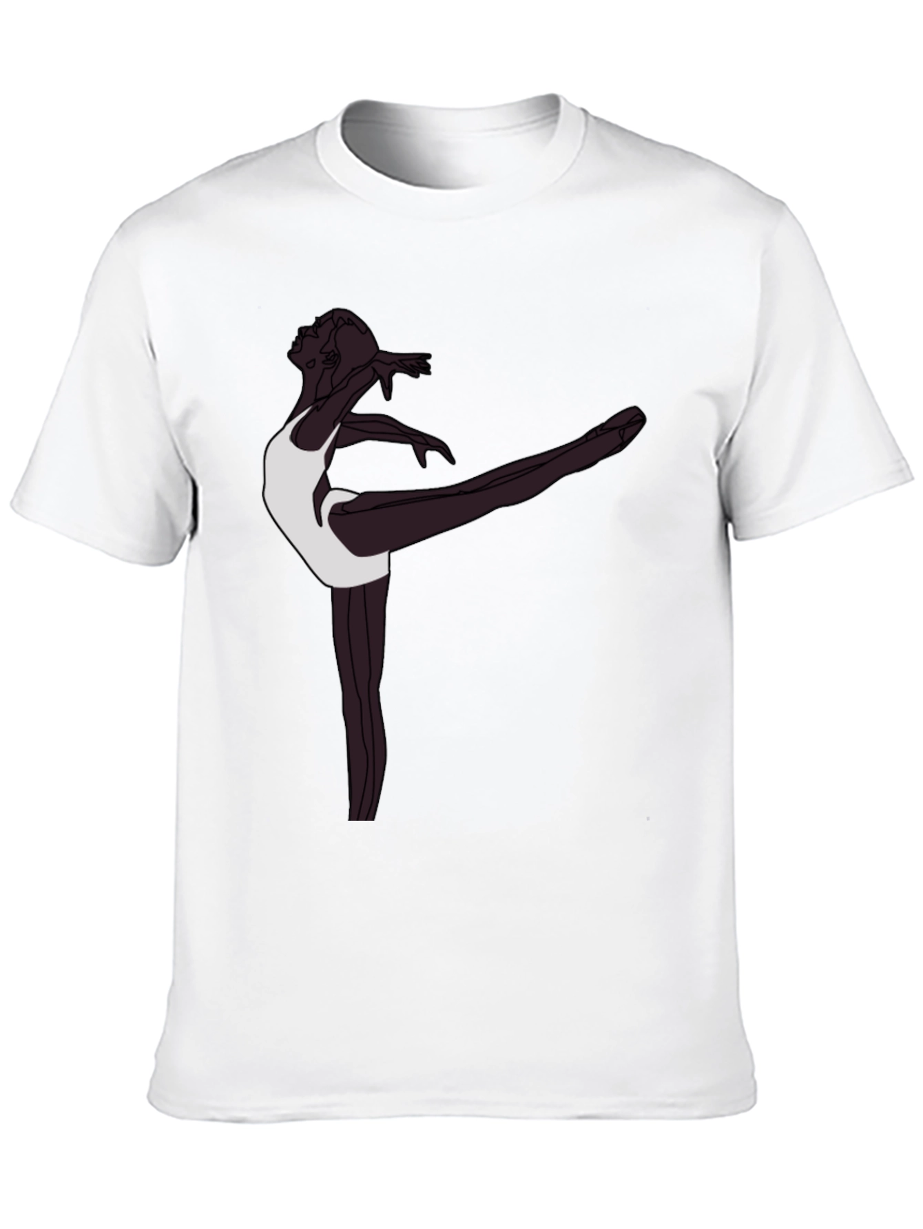 Black Ballet Dancer Graphic Tee - Stylish Men's T-Shirt view 10
