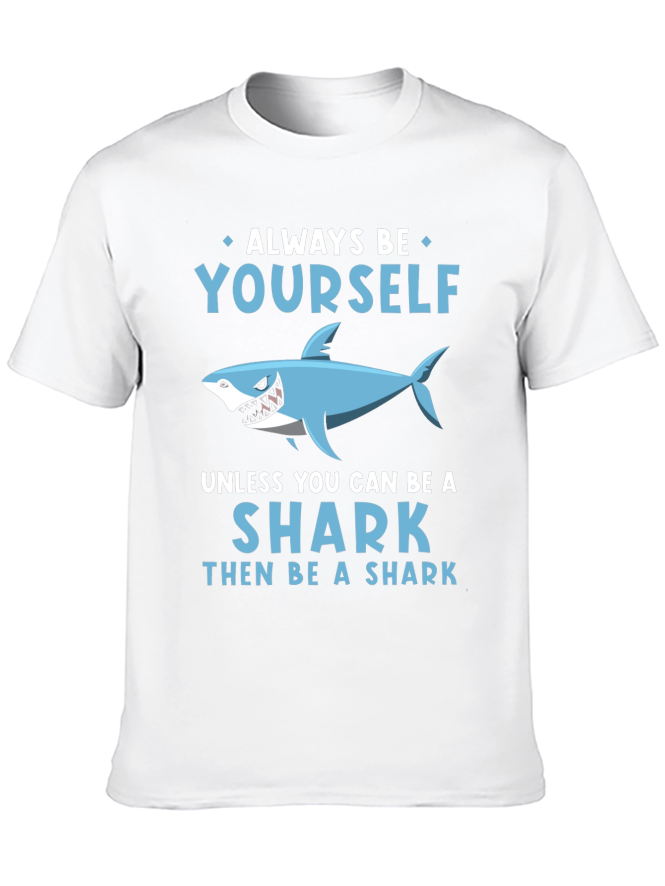 Black Funny Shark Graphic Tee - Always Be Yourself Shirt view 10