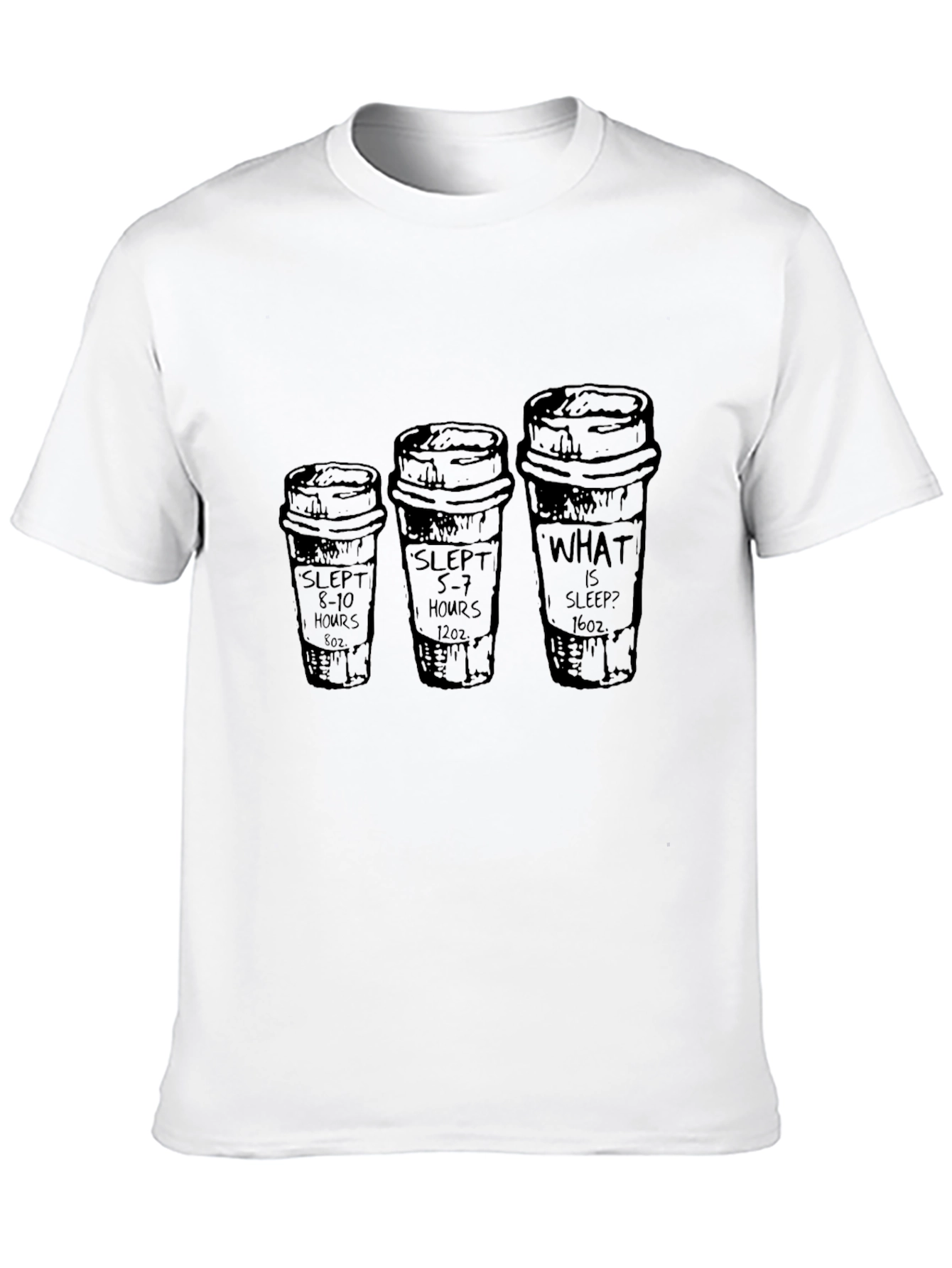 Black Slept Hours Coffee T-Shirt - Funny Sleep Deprived Tee view 10