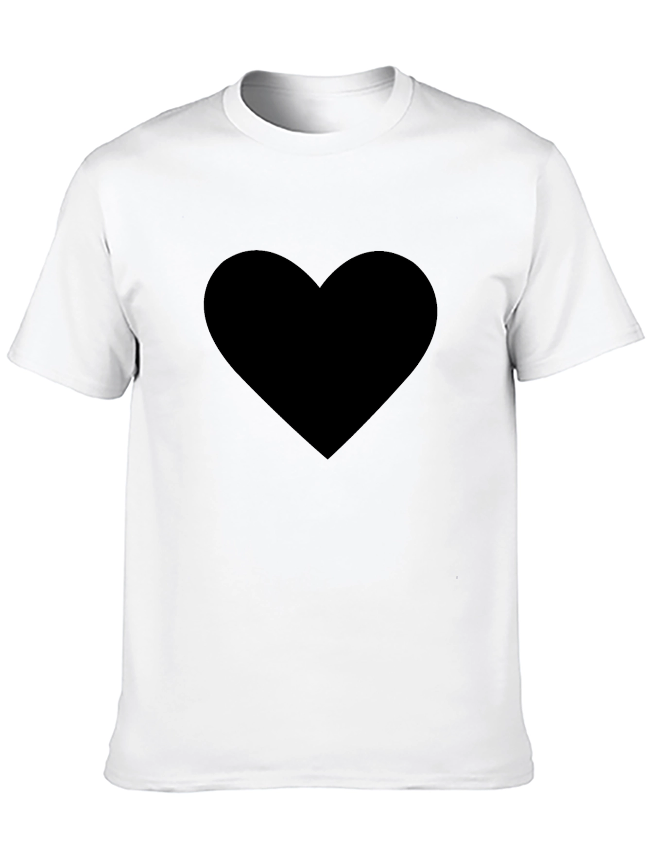 Black Men's Black Heart Graphic Tee - Soft Cotton Blend view 10