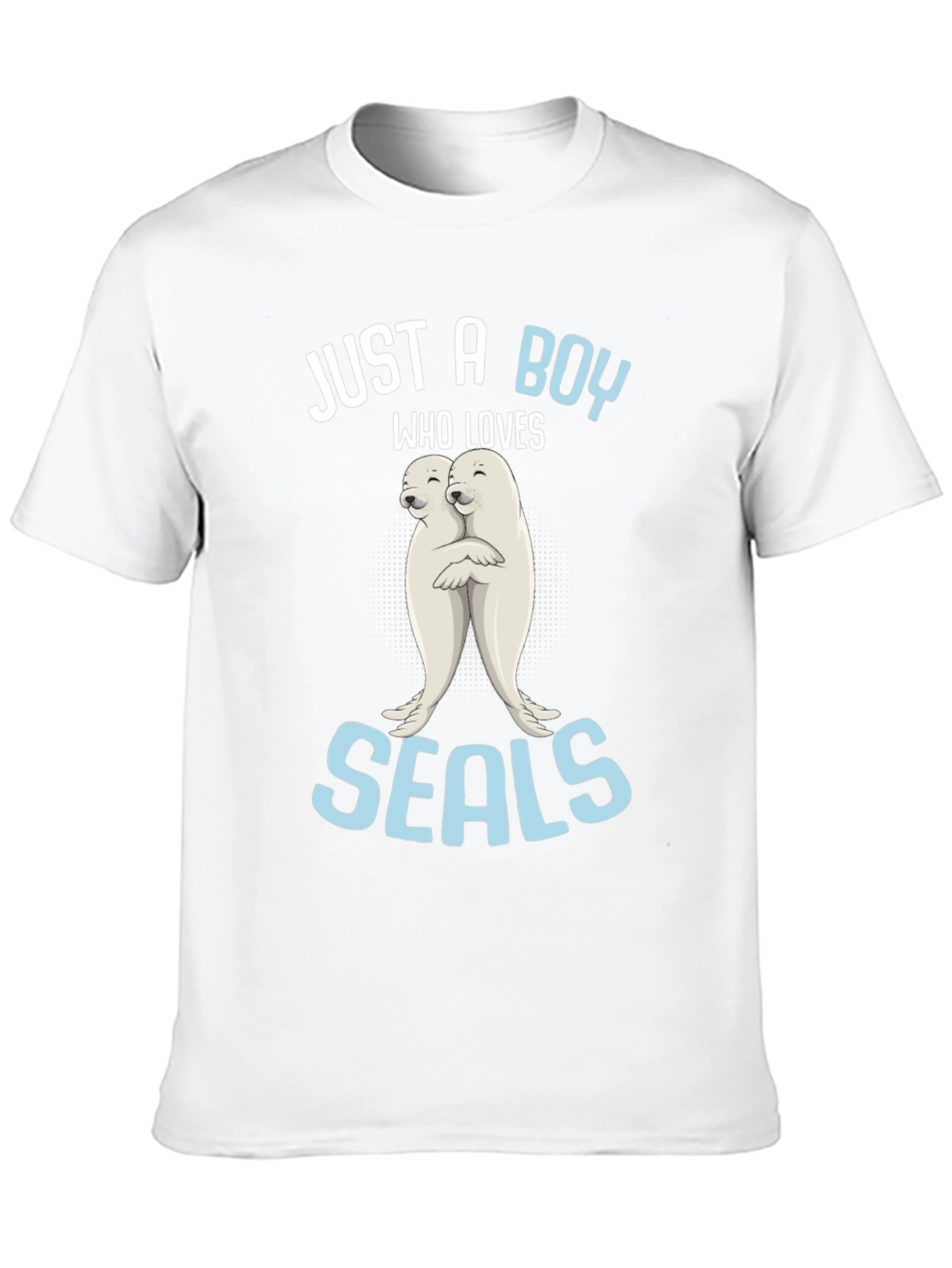 Black Just A Boy Who Loves Seals T-Shirt view 10