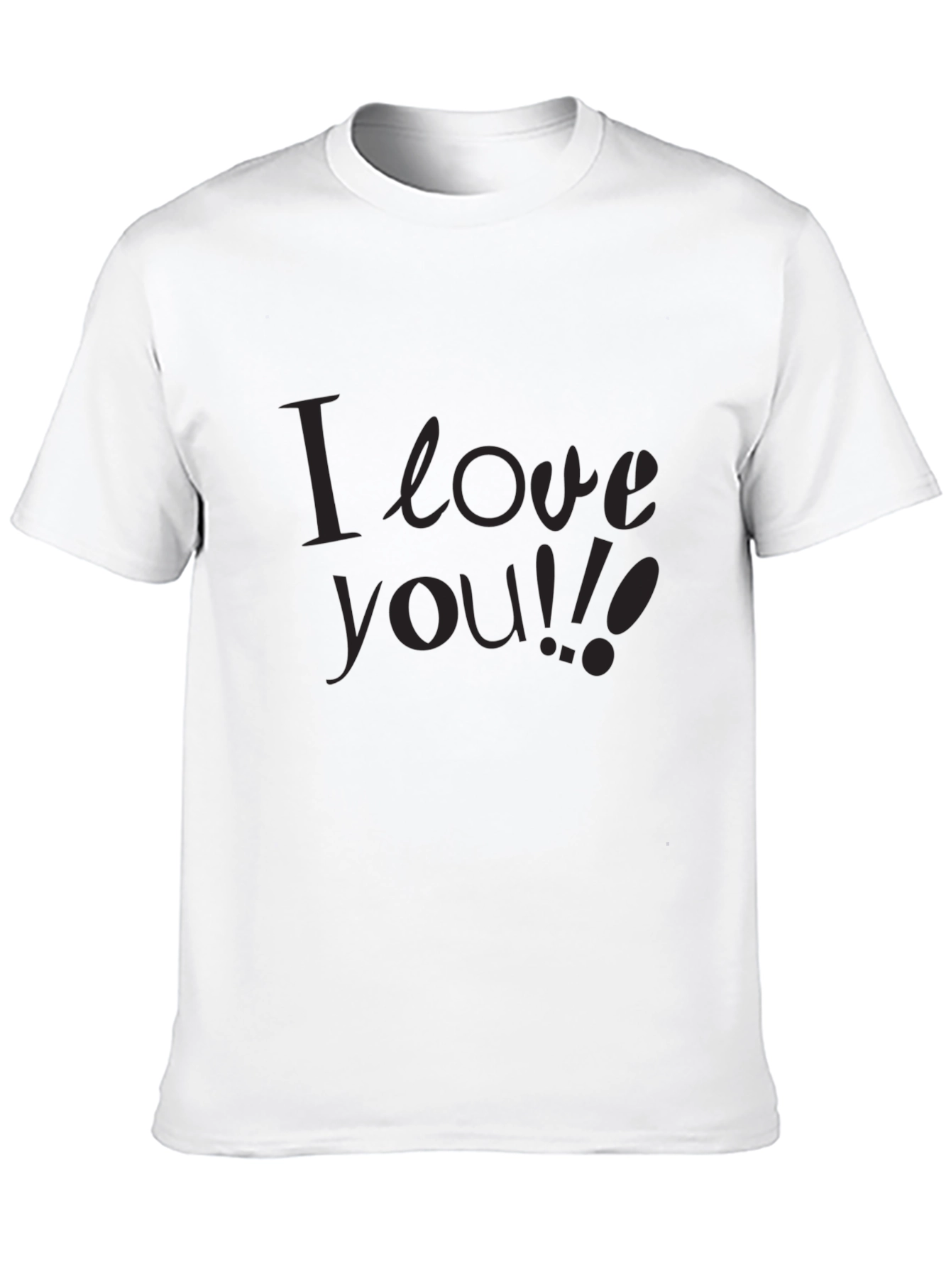 Black I Love You Black T-Shirt - Soft & Stylish view 10
