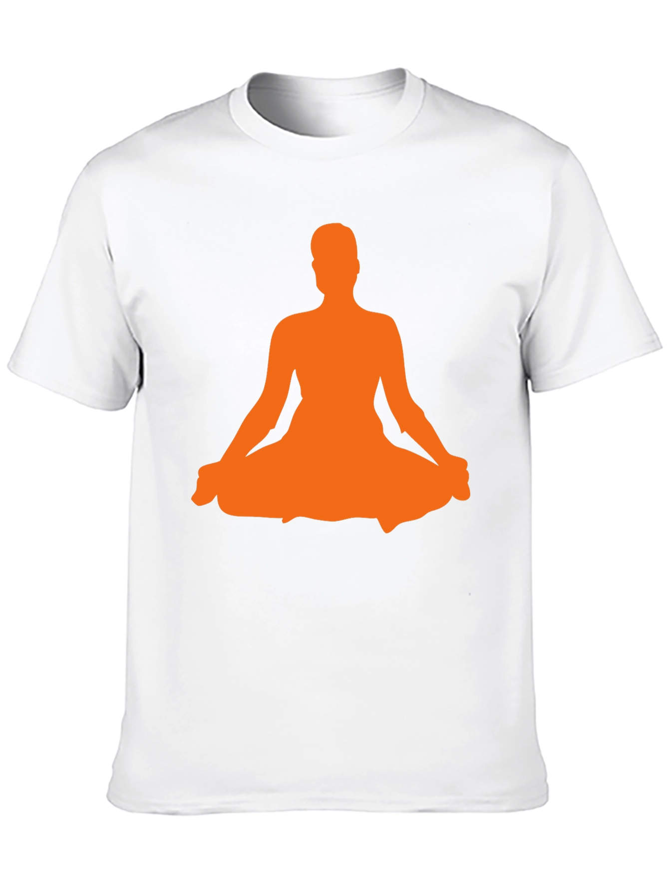 Black Yoga Meditation Silhouette Black T-Shirt view 10