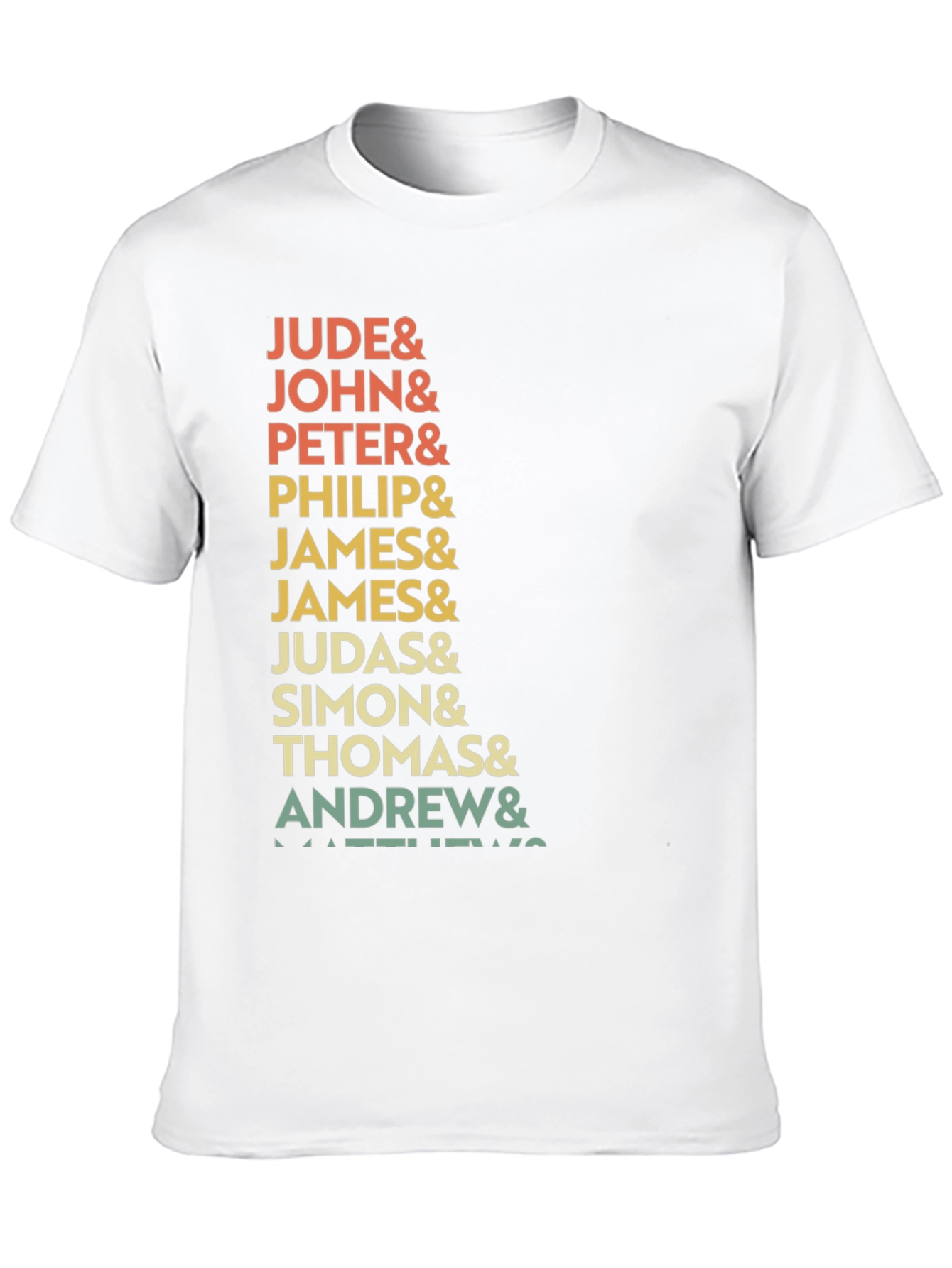 Black Retro Twelve Apostles T-Shirt - Jude, John, Peter view 10
