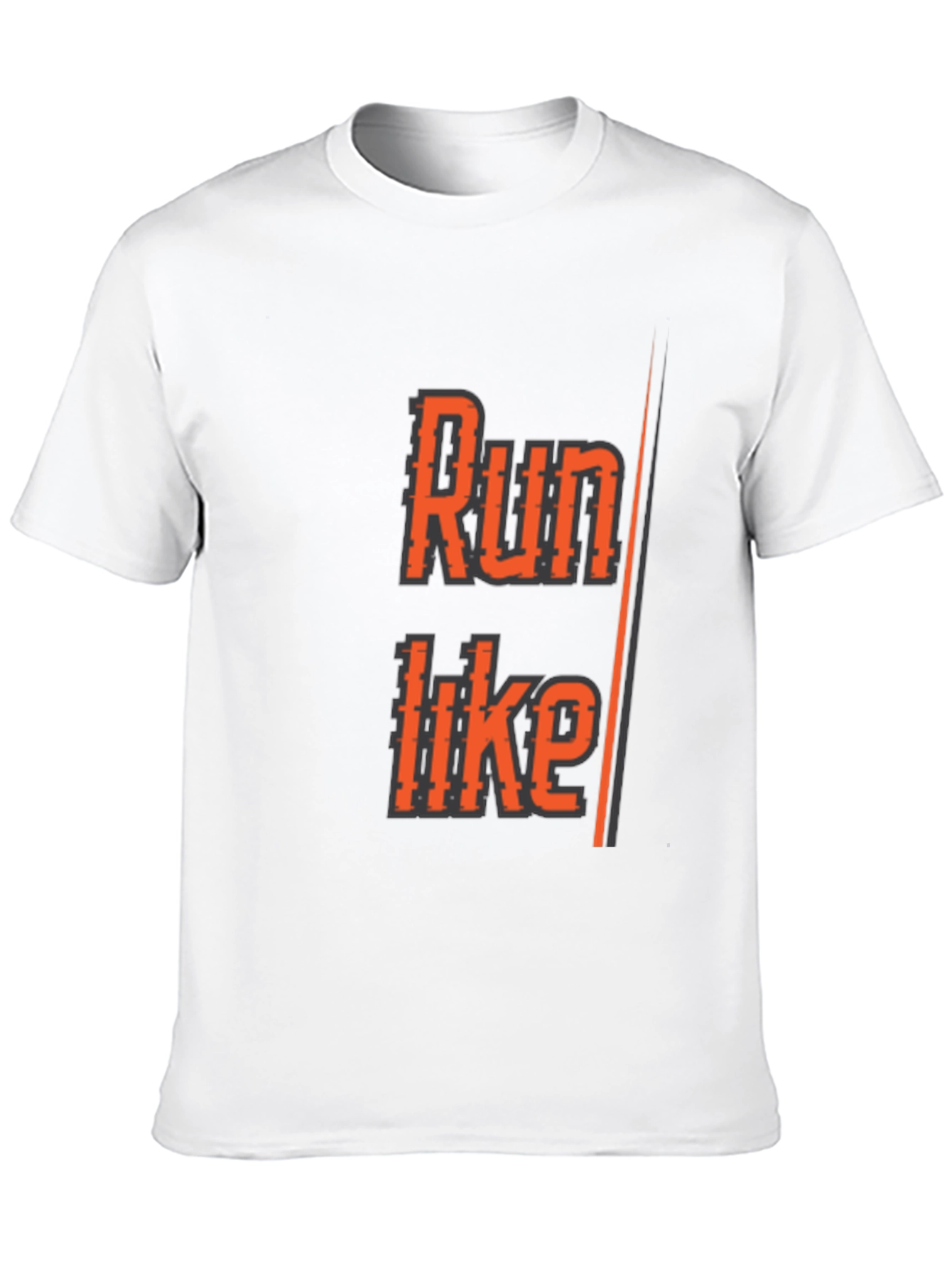 Black Run Like T-Shirt - Black Athletic Graphic Tee view 10