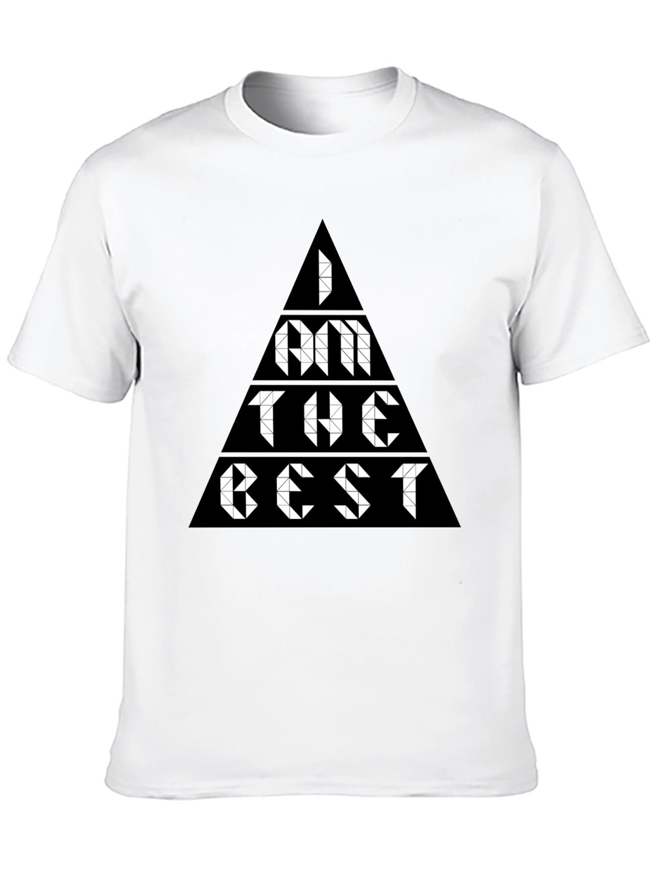 Black I Am The Best Triangle Graphic Tee view 10