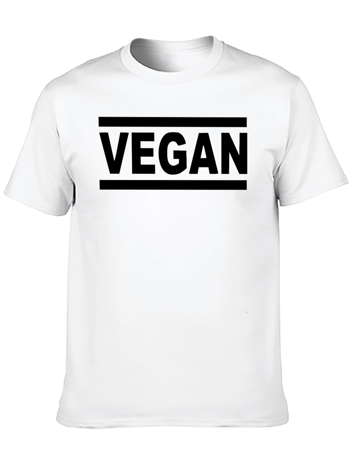 Black Vegan Graphic T-Shirt - Black Crew Neck Tee view 10
