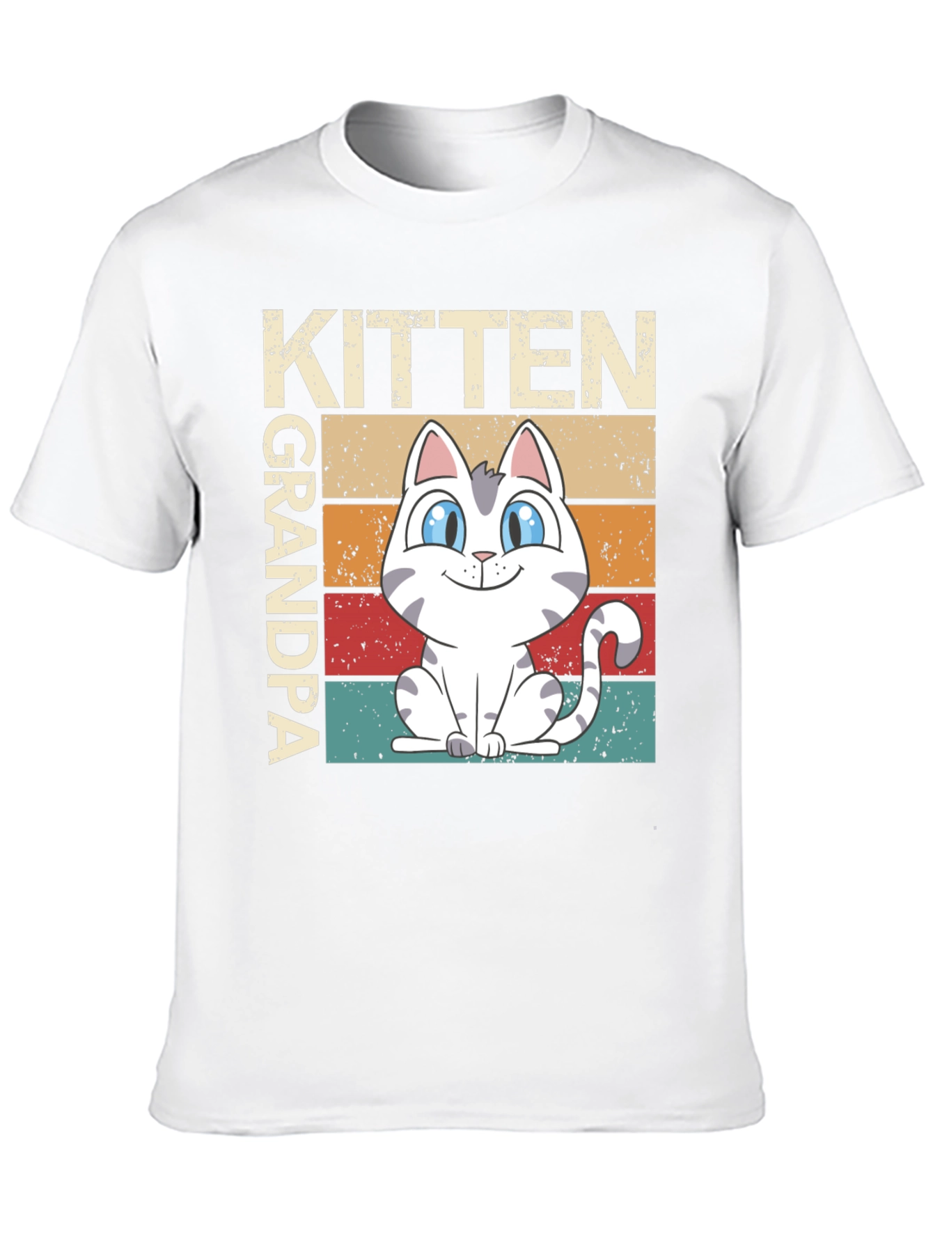 Black Kitten Grandpa Graphic Tee view 10