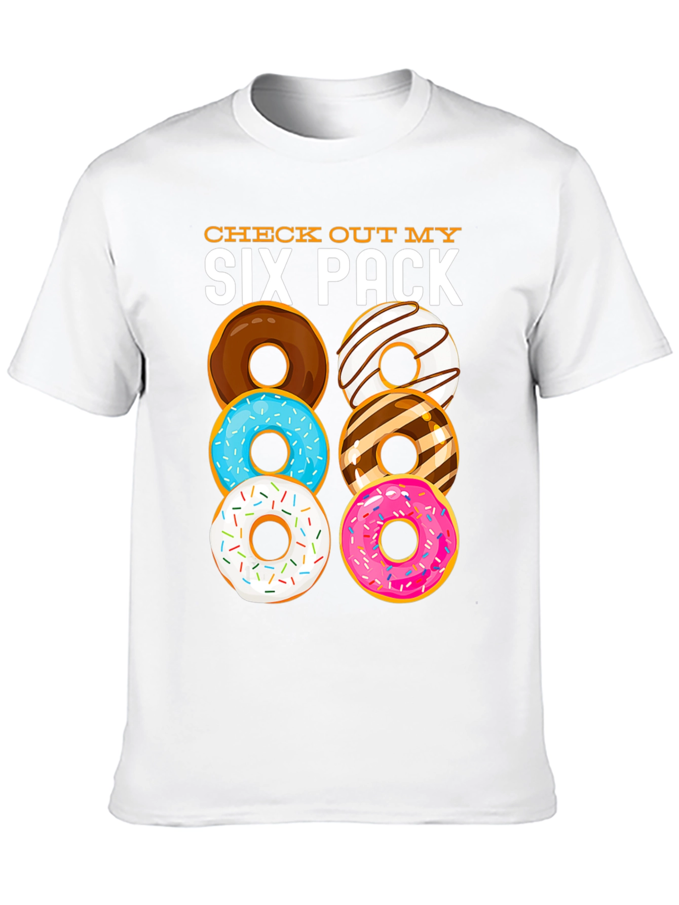 Black Donut Six Pack Funny Graphic T-Shirt view 10