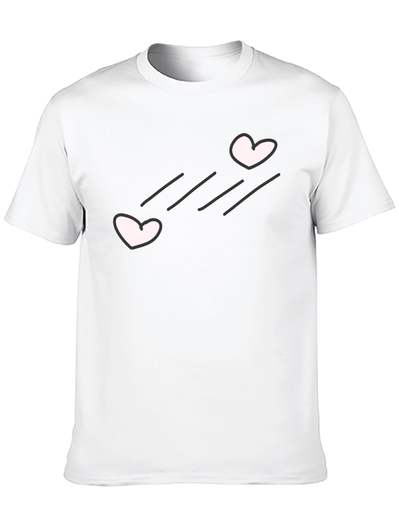 Black Black T-Shirt with Heart Graphic view 10