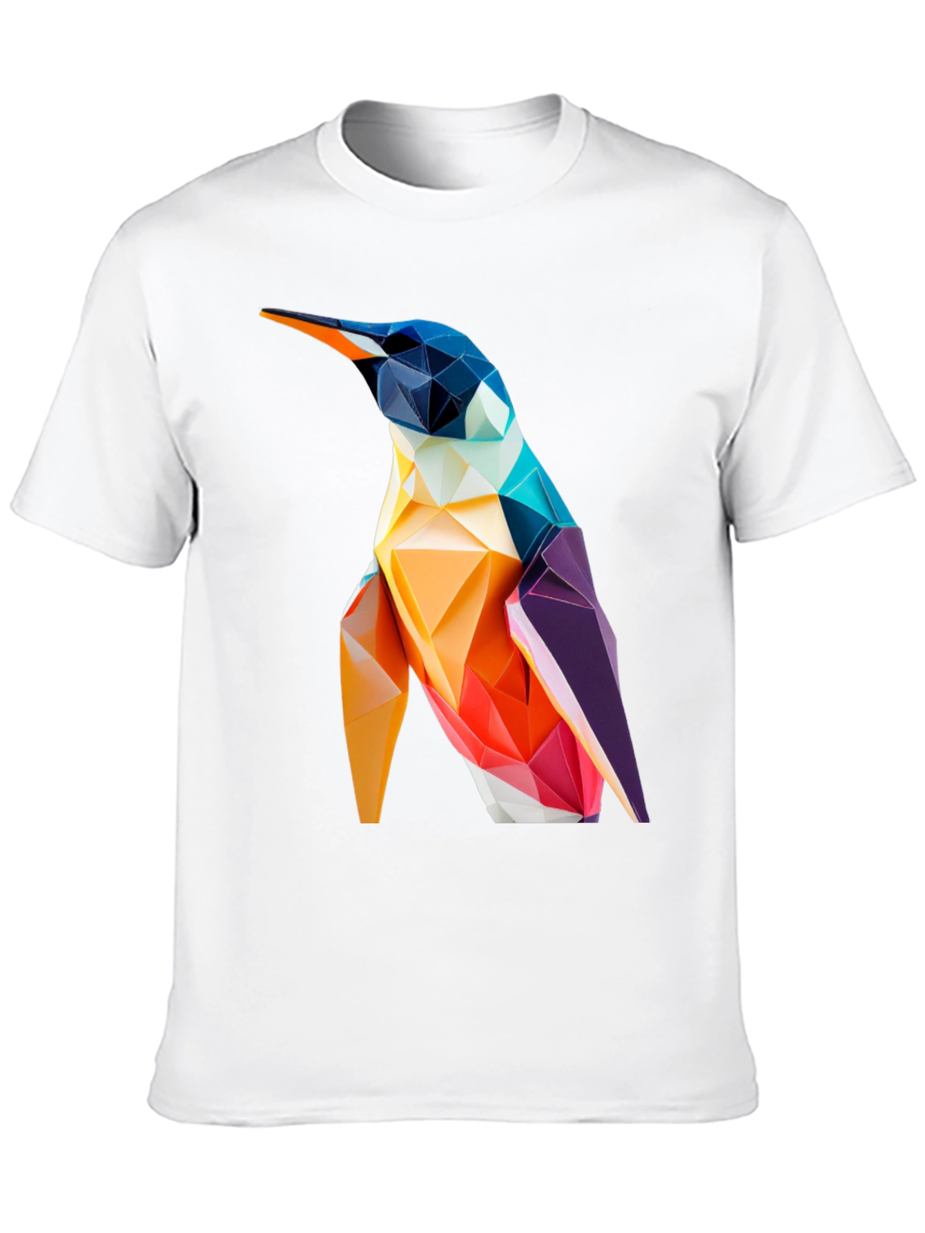 Black Geometric Penguin Graphic Tee - Modern Stylish Design view 10