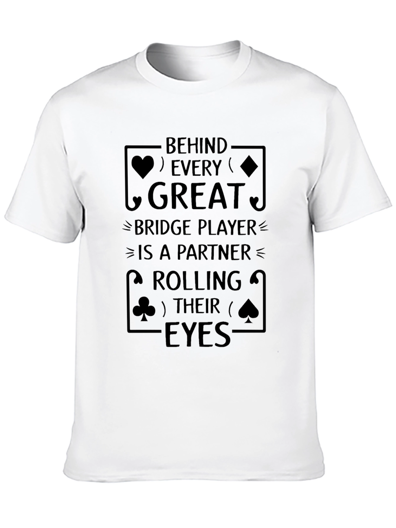 Black Funny Bridge Player T-Shirt view 10