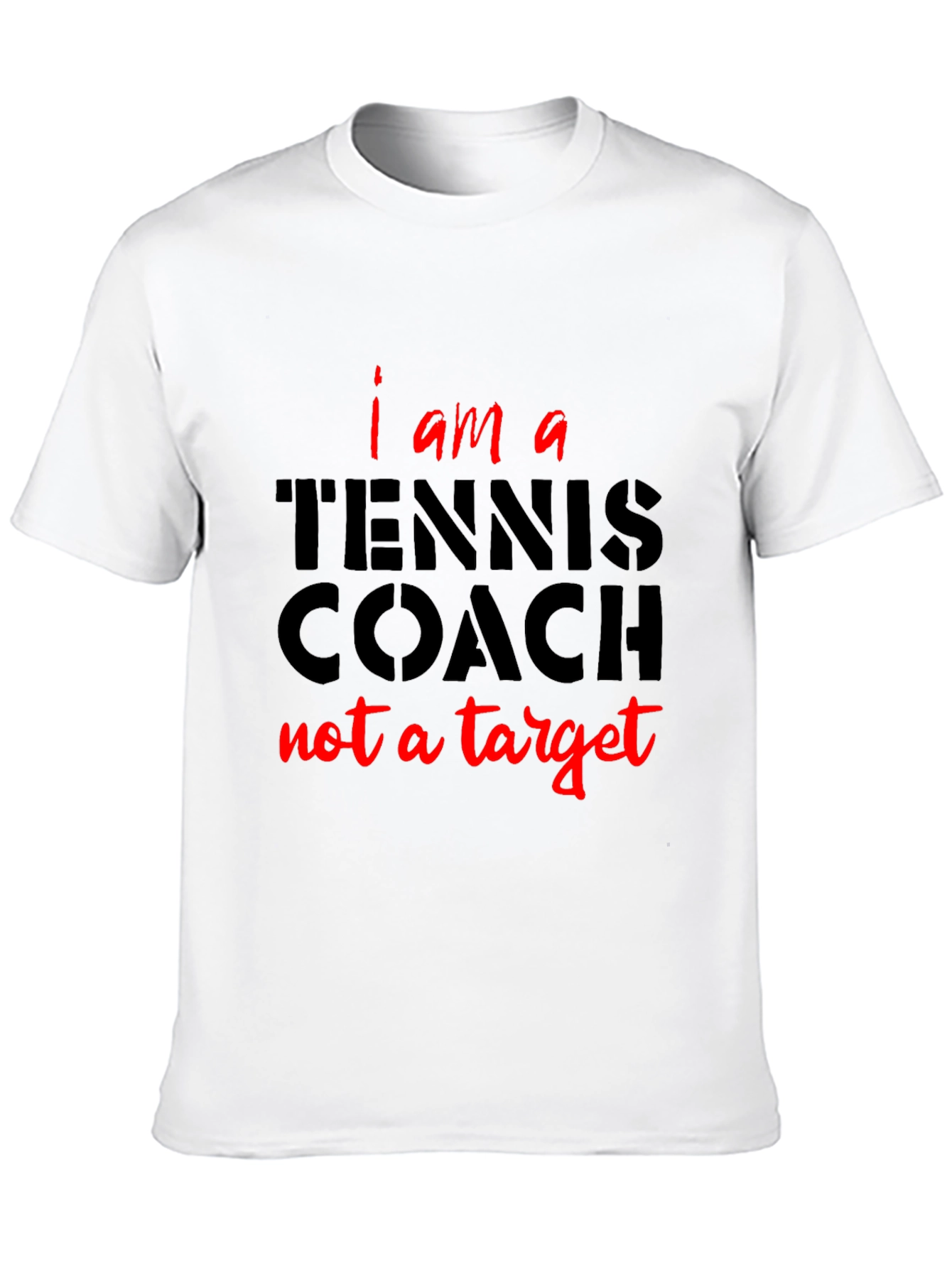 Black Tennis Coach Graphic Tee - I am a Tennis Coach, Not a Target view 10