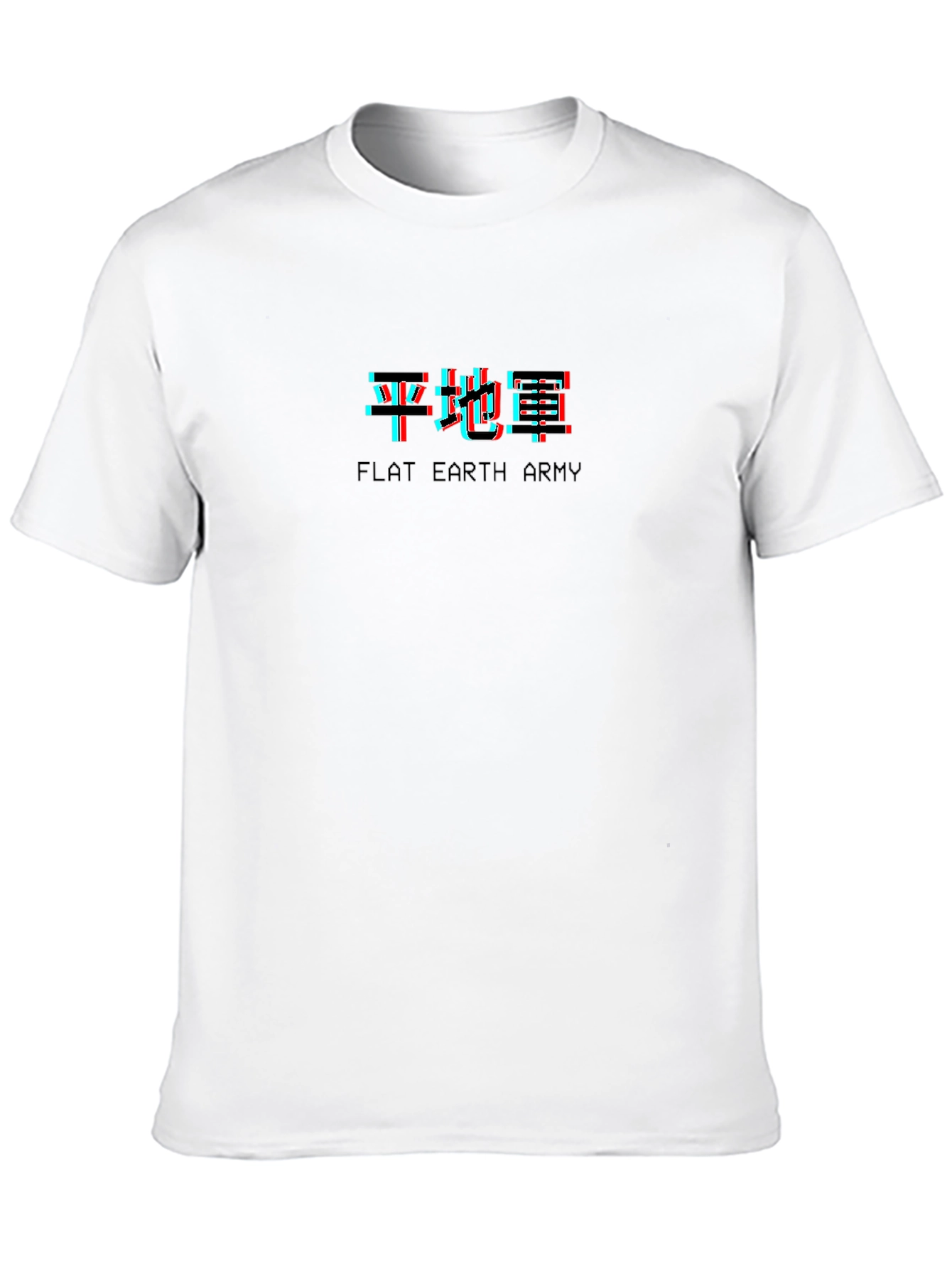 Black Flat Earth Army Graphic Tee - Black Cotton T-Shirt view 10