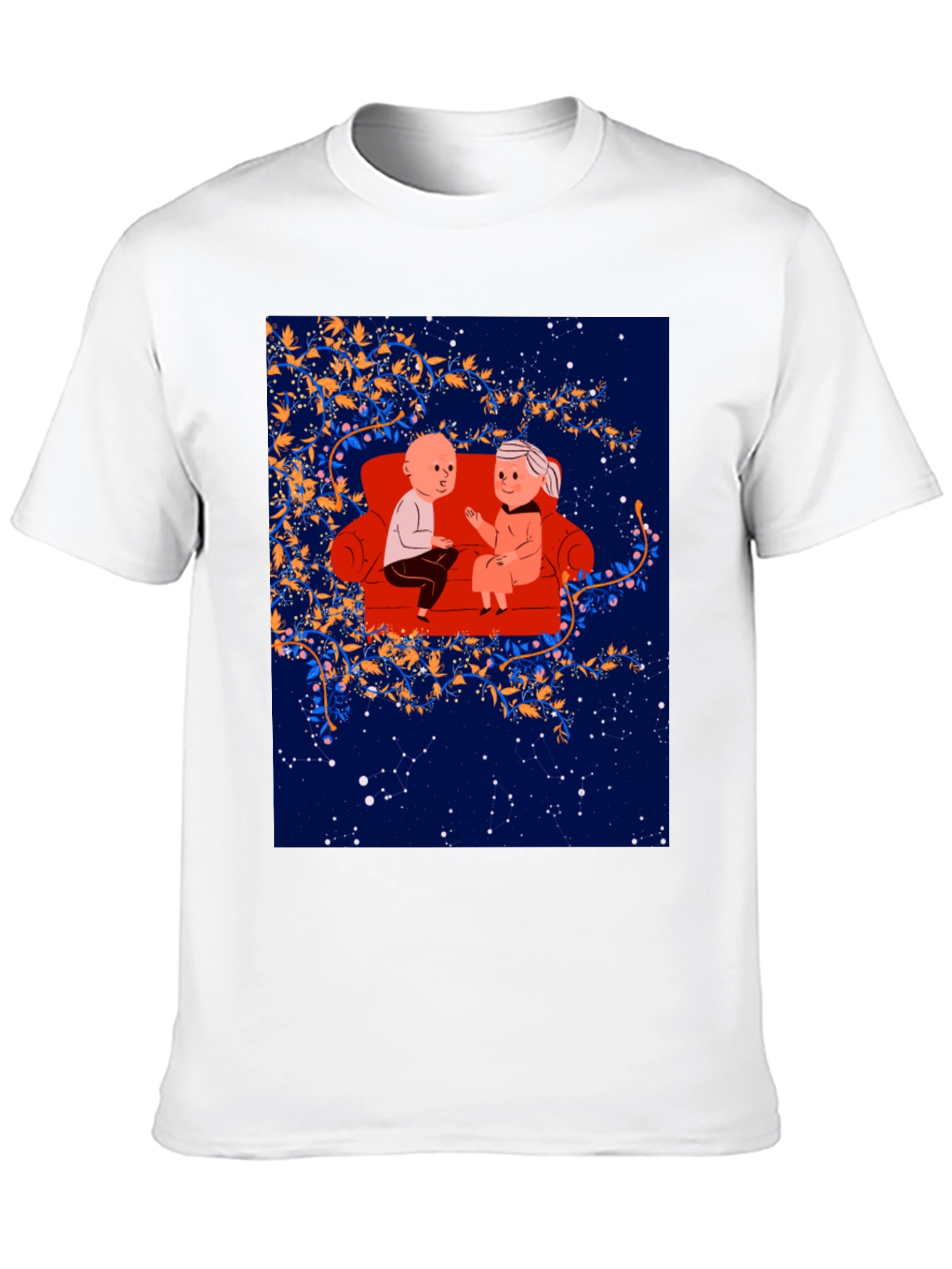 Black Cartoon Couple T-Shirt view 10