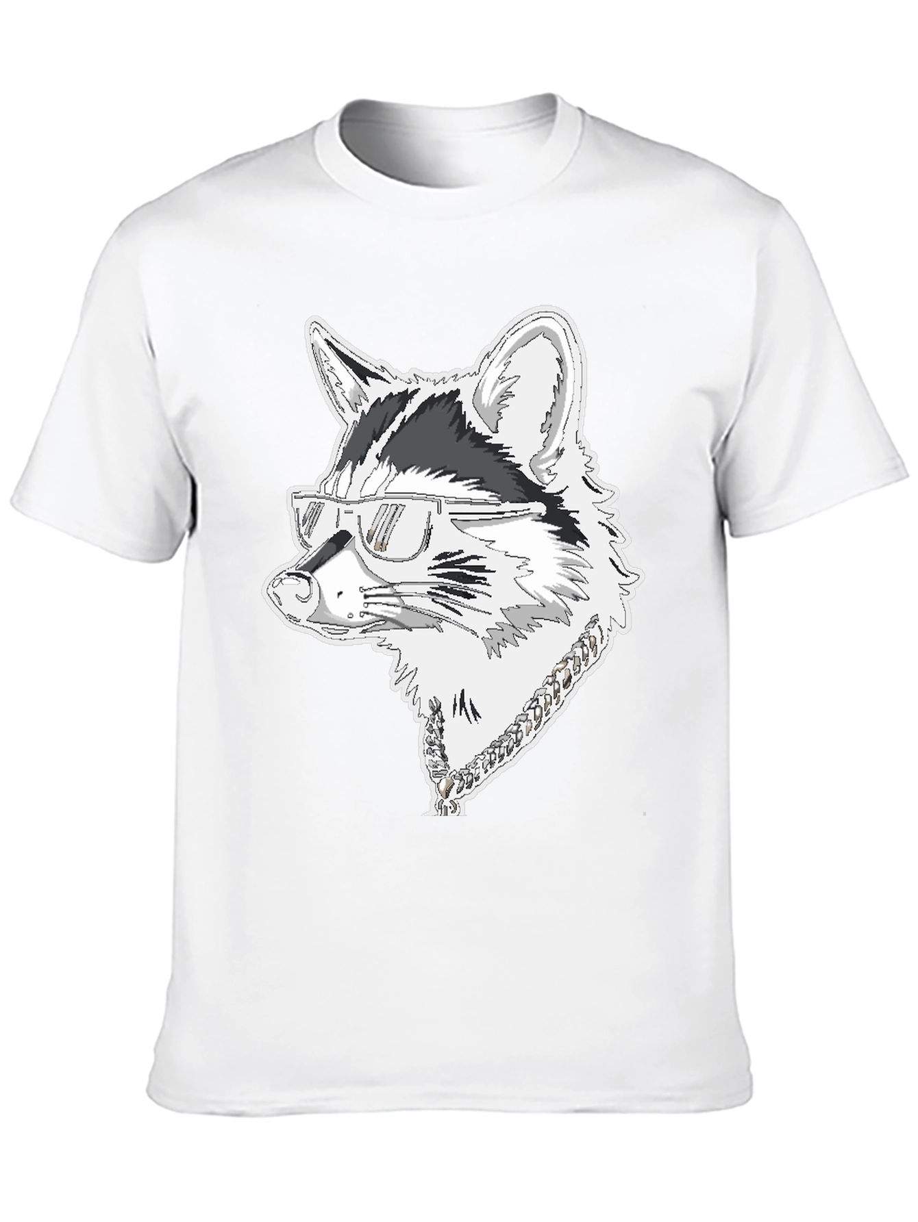 Black Cool Raccoon Graphic Tee - Black Cotton T-Shirt view 10