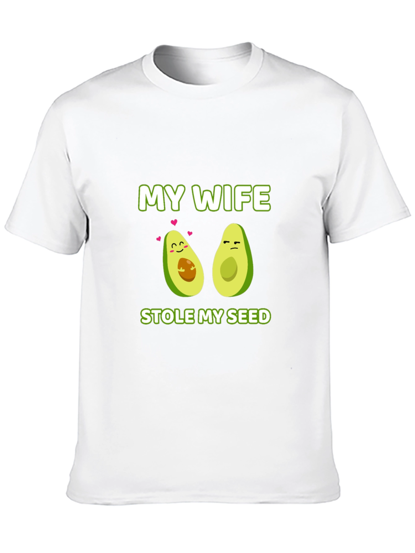 Black My Wife Stole My Seed Avocado T-Shirt view 10