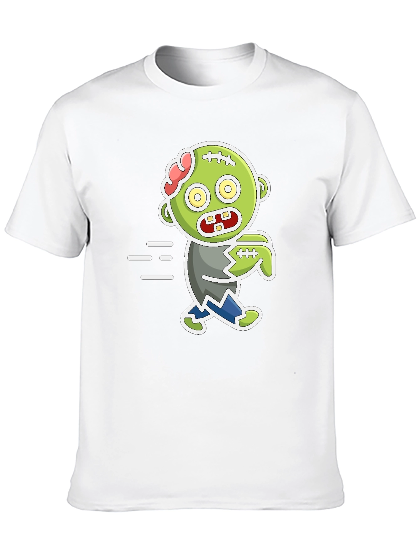 Black Cartoon Zombie Graphic T-Shirt - Halloween Fun view 10