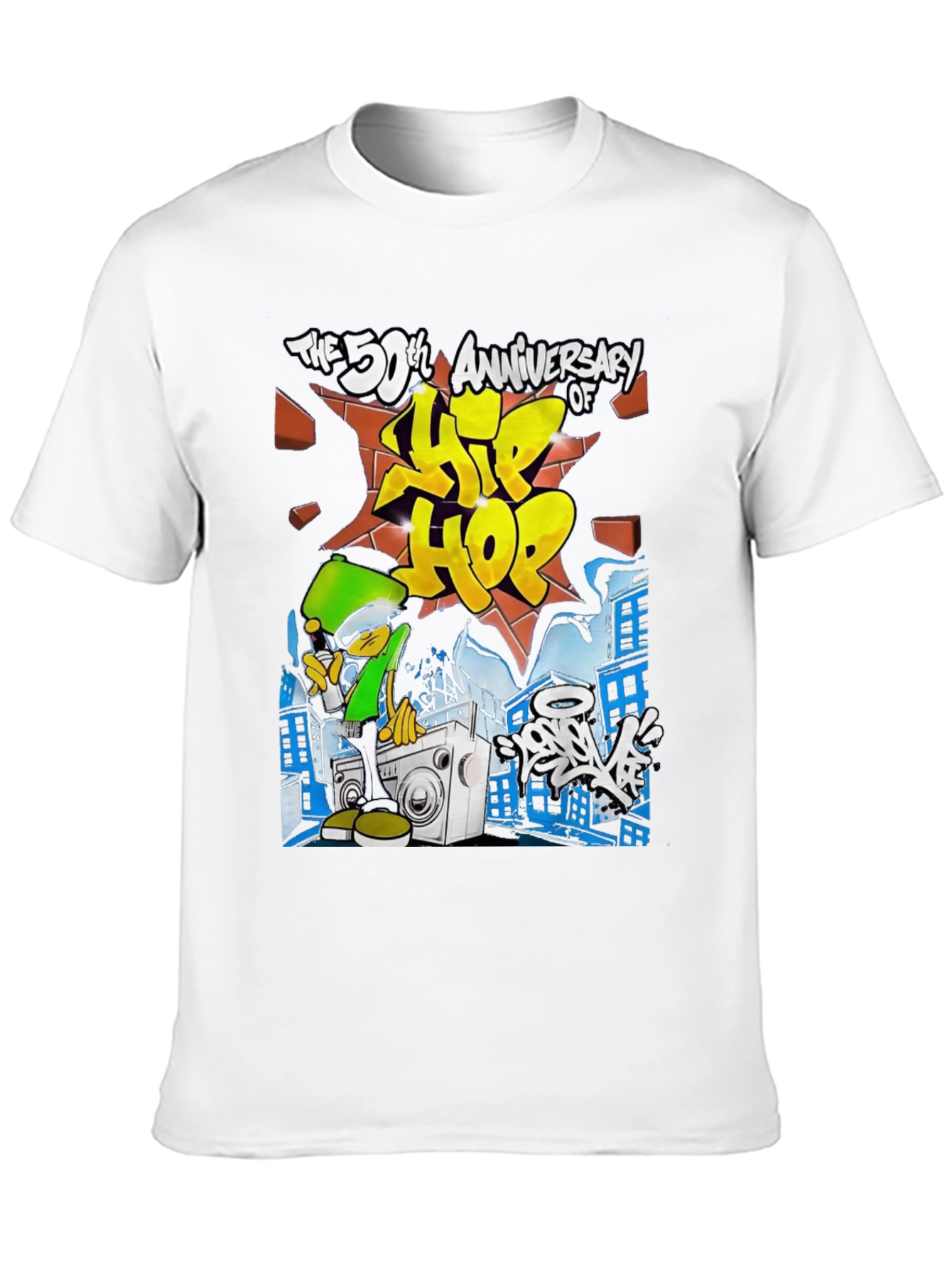 Black 50th Anniversary Hip Hop Black T-Shirt view 10