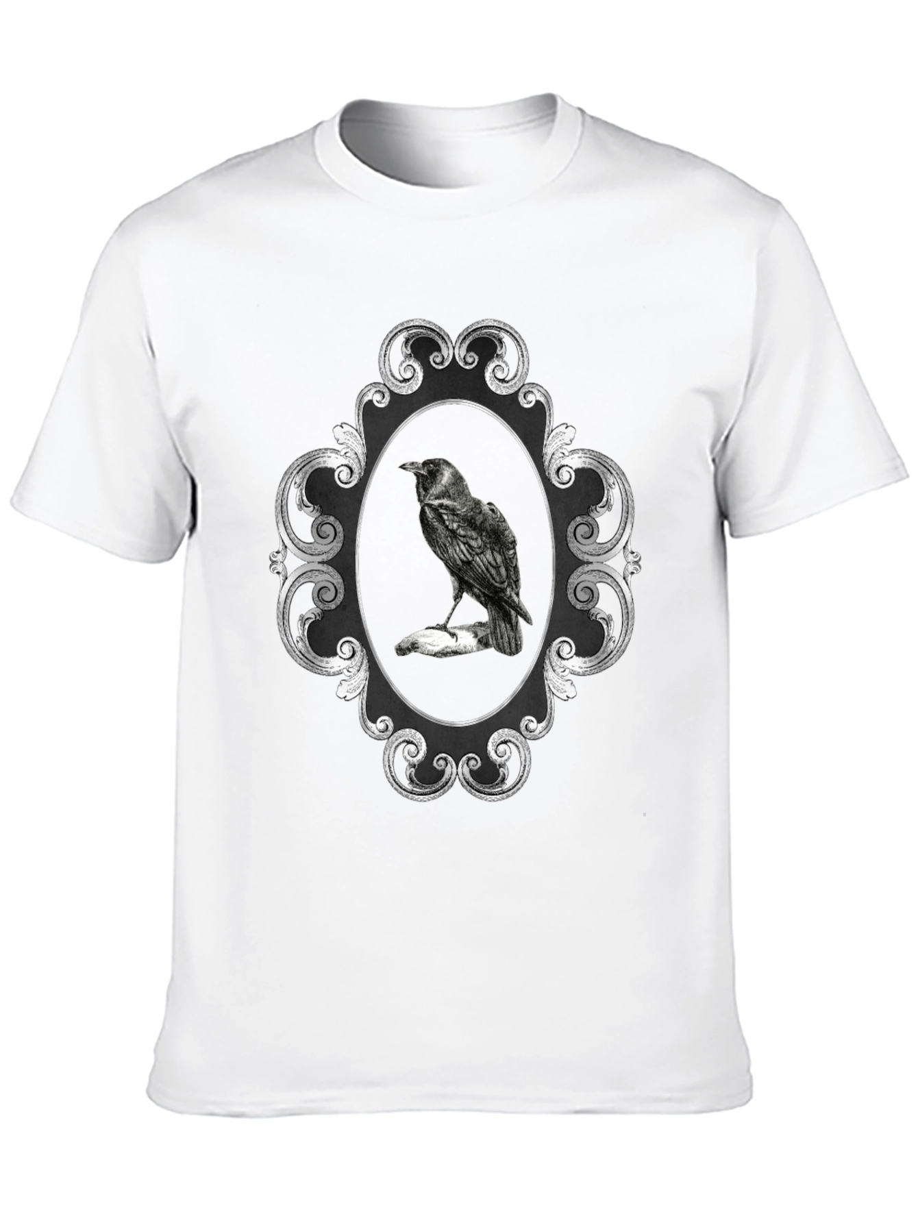 Black Raven Framed Black T-Shirt view 10