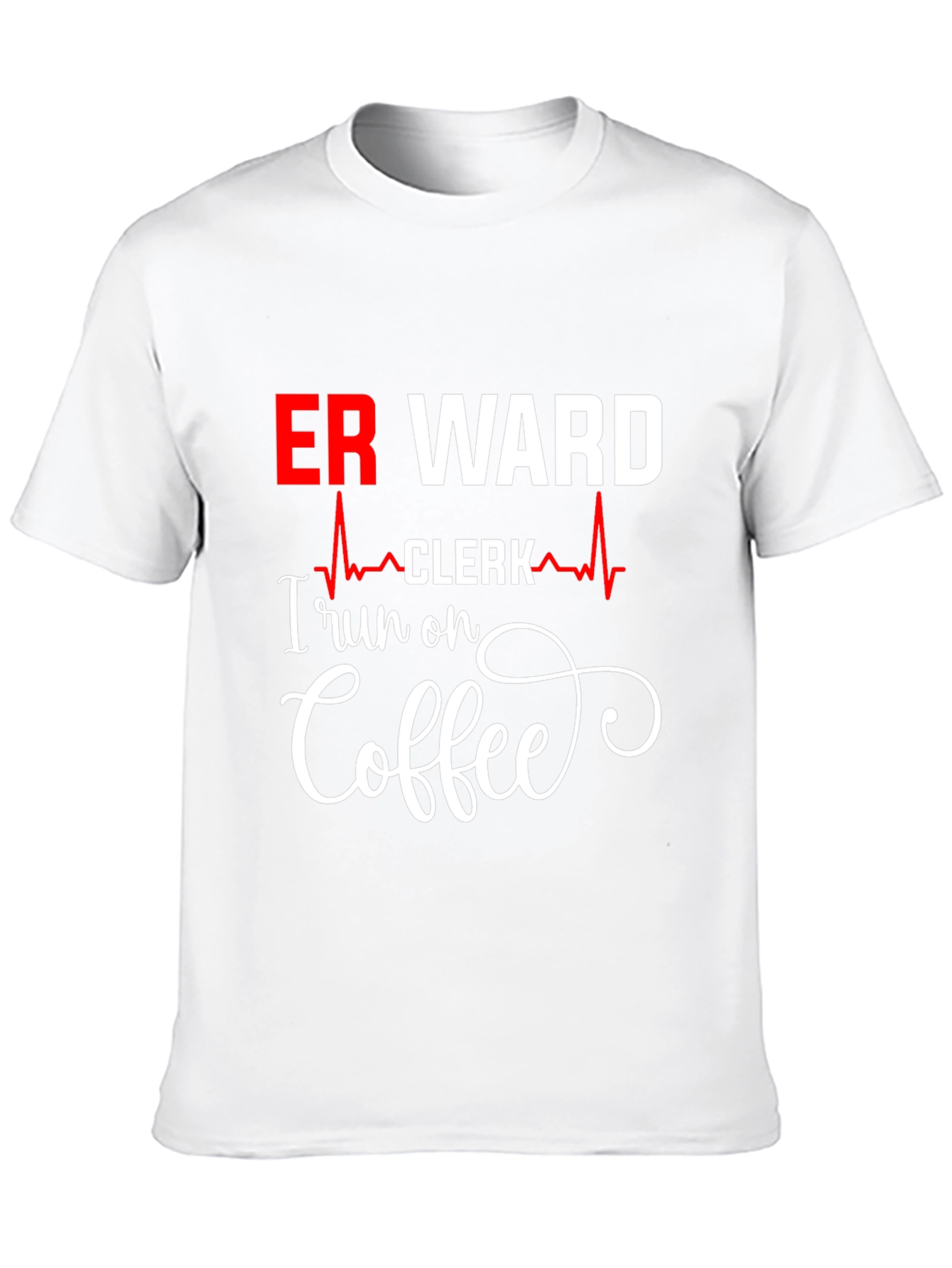 Black ER Ward Clerk Coffee T-Shirt view 10