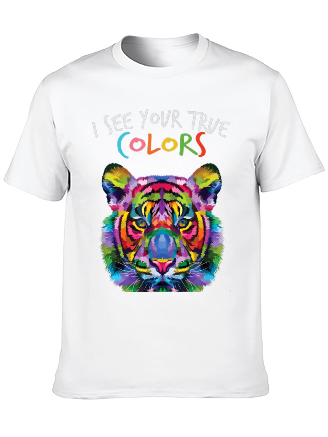 Black Colorful Tiger Graphic T-Shirt - See Your True Colors! view 10