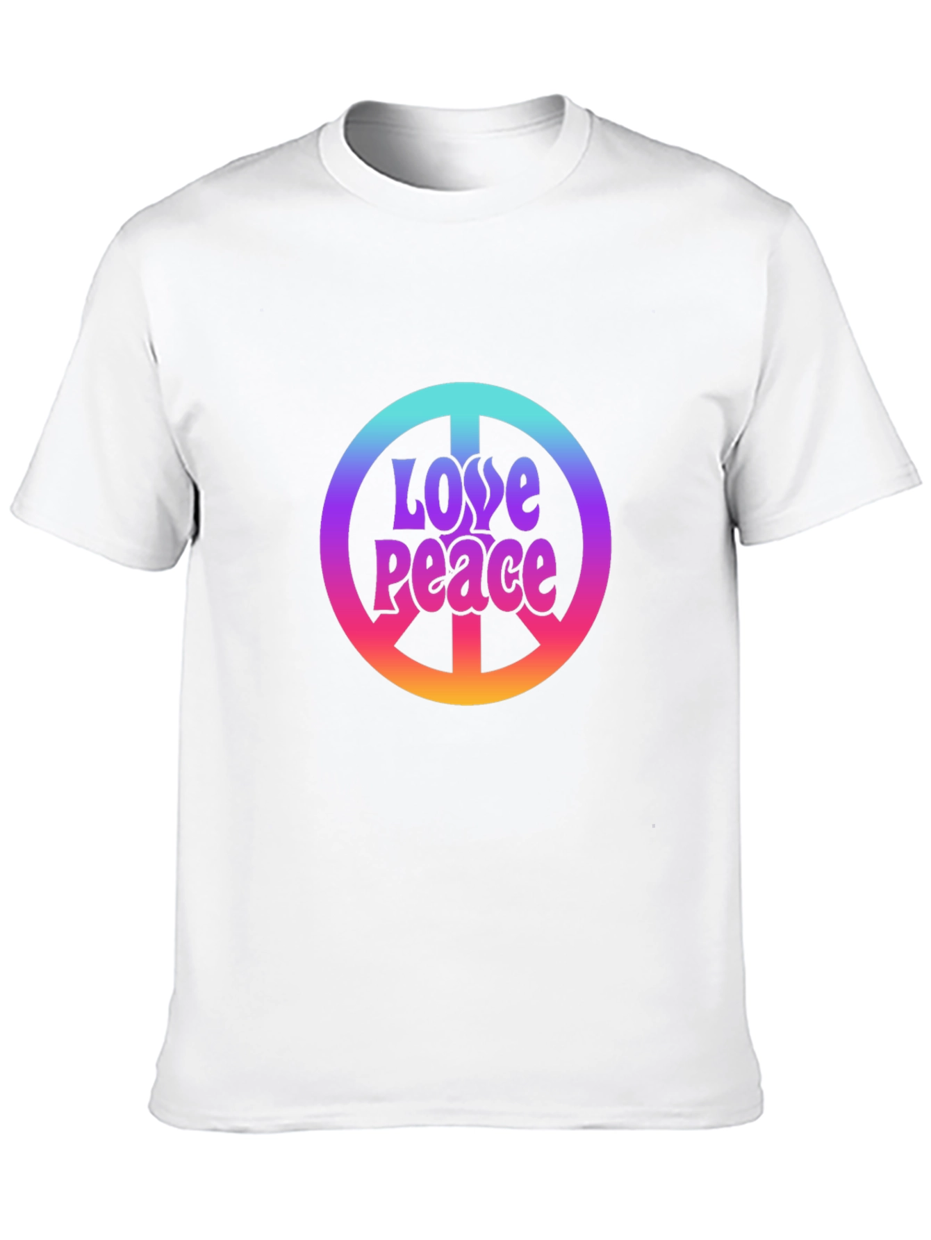 Black Love Peace Sign Black T-Shirt view 10