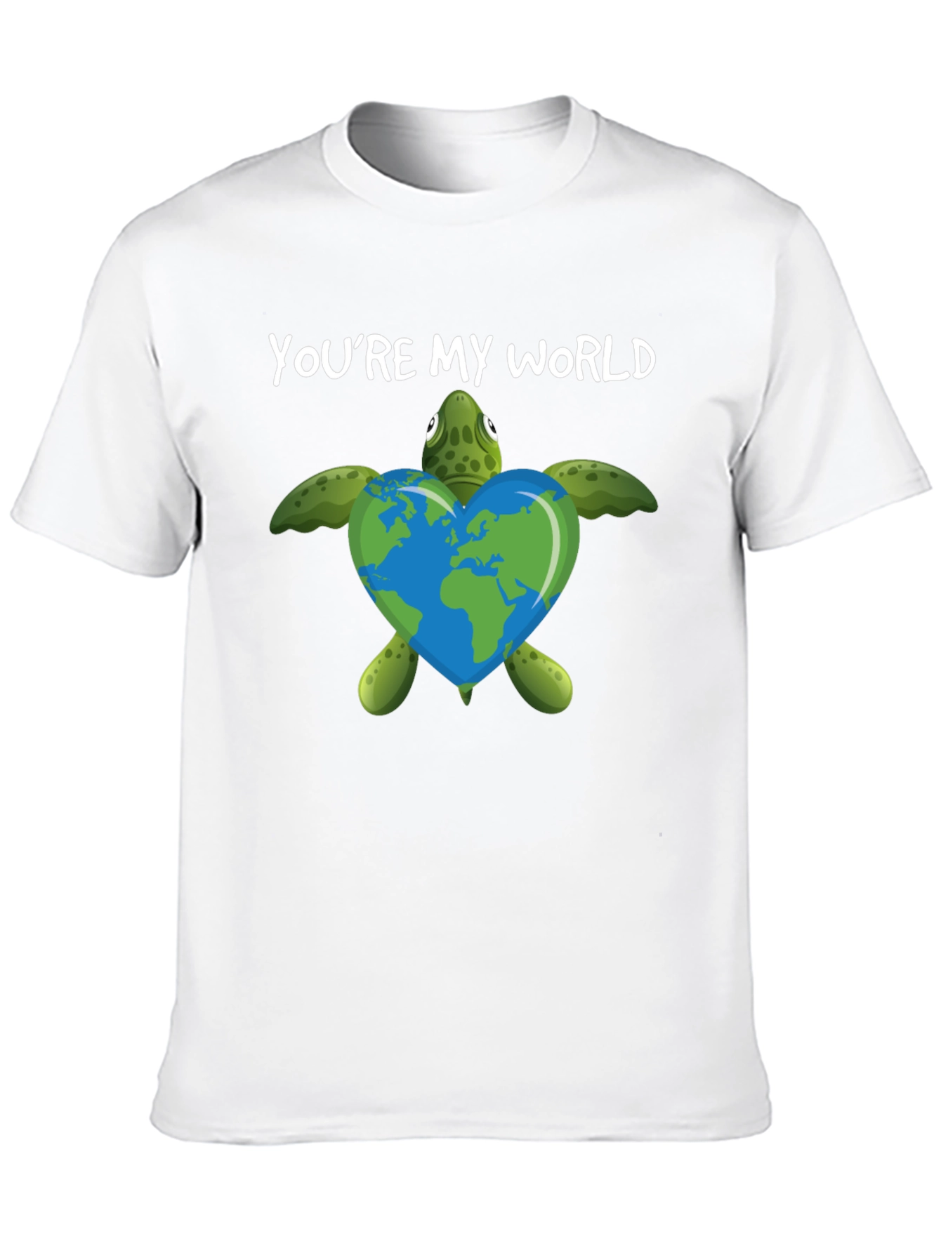 Black You're My World Turtle Heart T-Shirt view 10