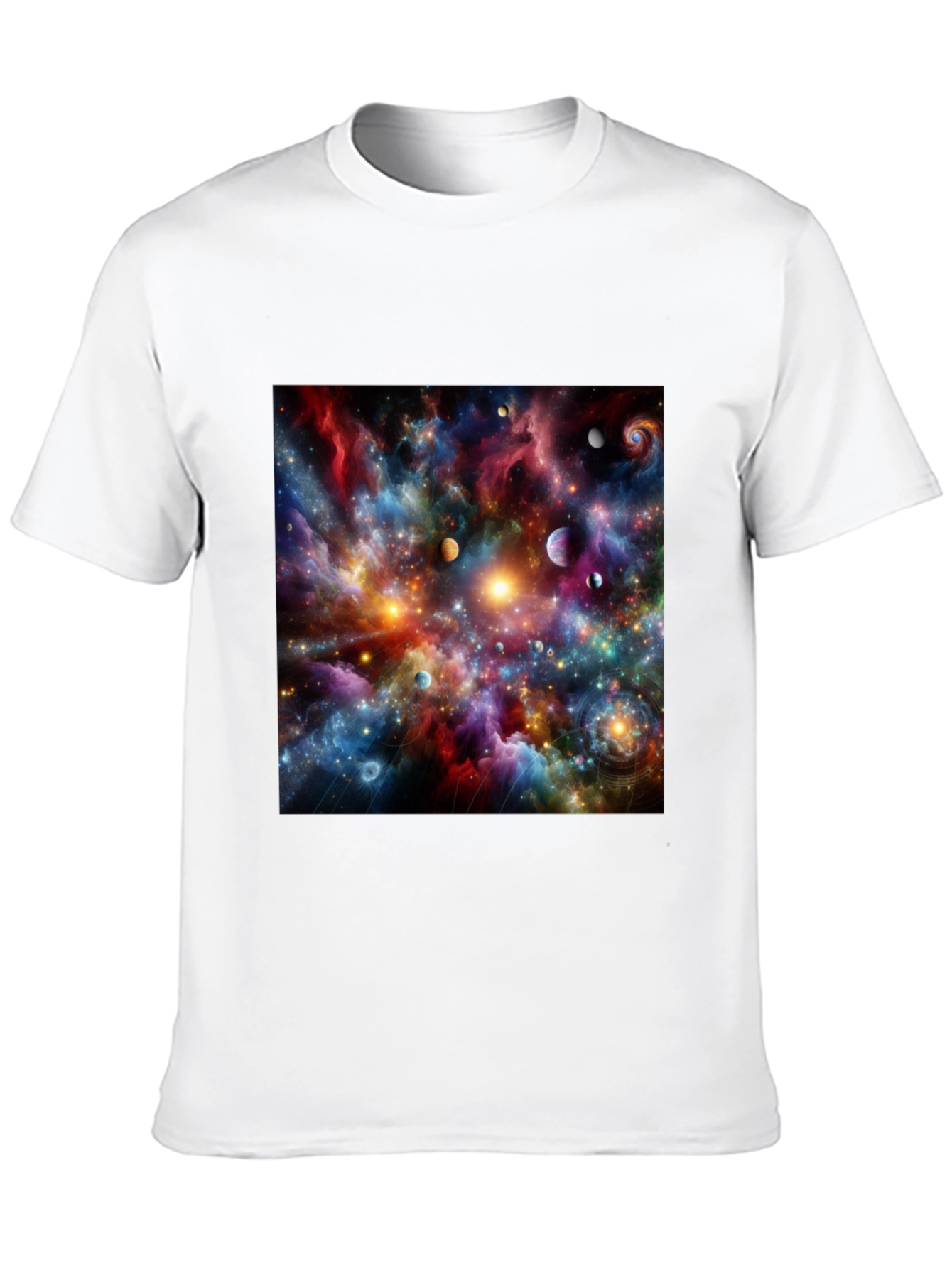 Black Cosmic Nebula Graphic T-Shirt view 10