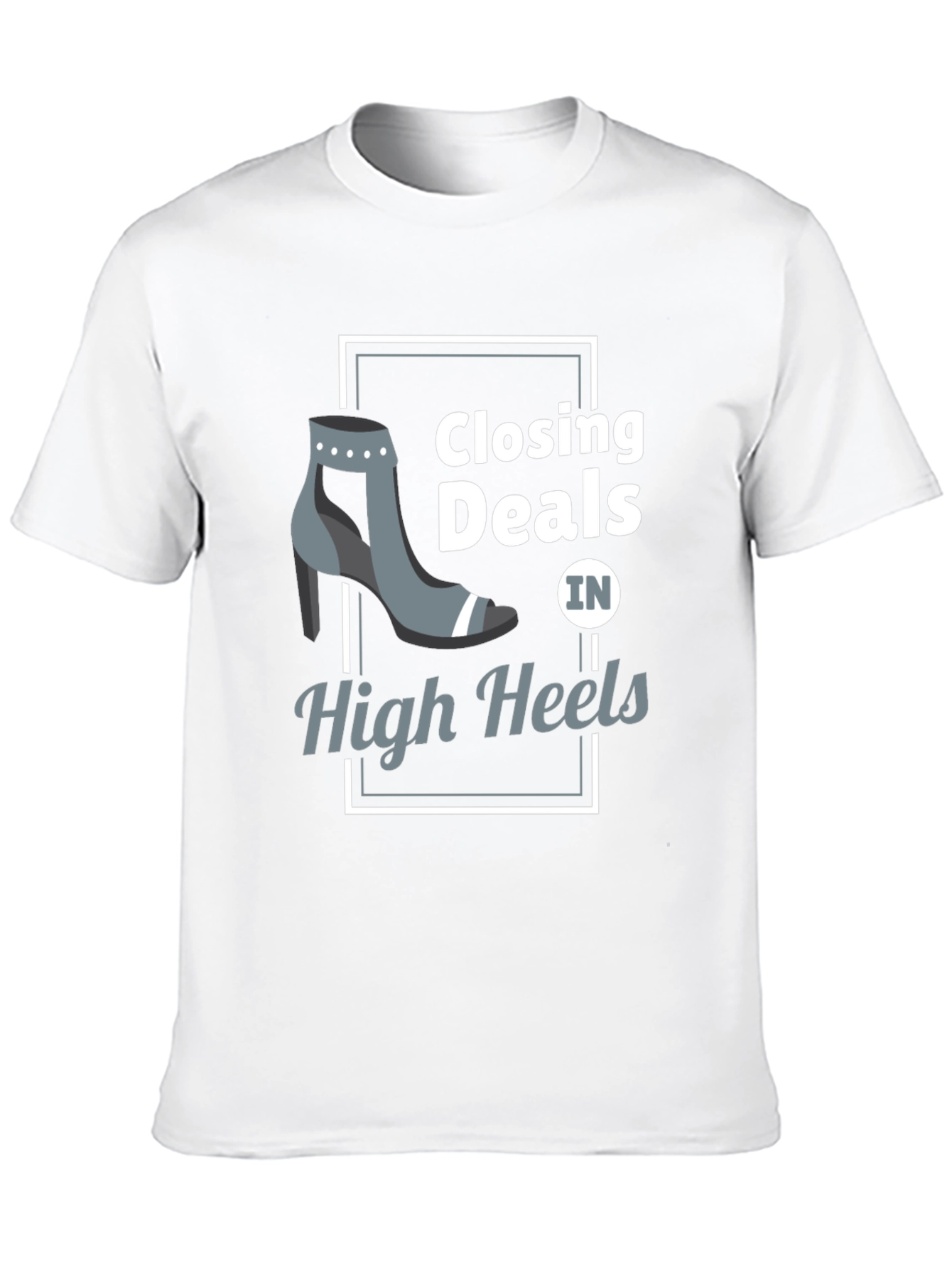 Black Closing Deals in High Heels Graphic Tee view 10