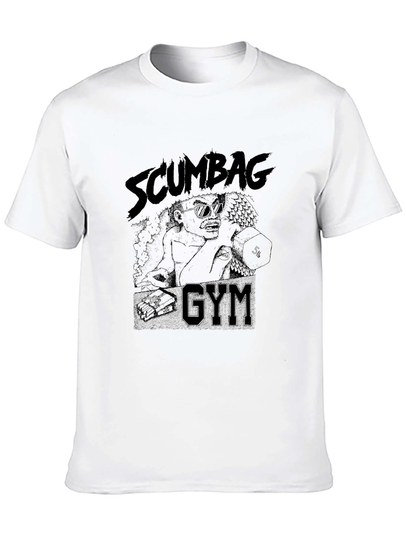 Black Scumbag Gym T-Shirt - Black Graphic Tee view 10