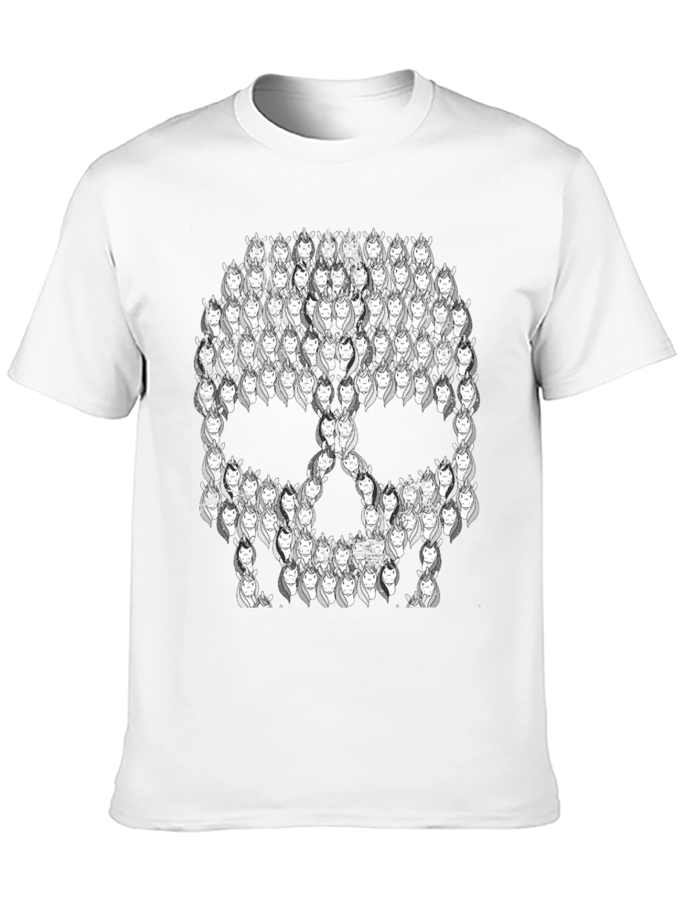 Black Unicorn Skull Black T-Shirt view 10