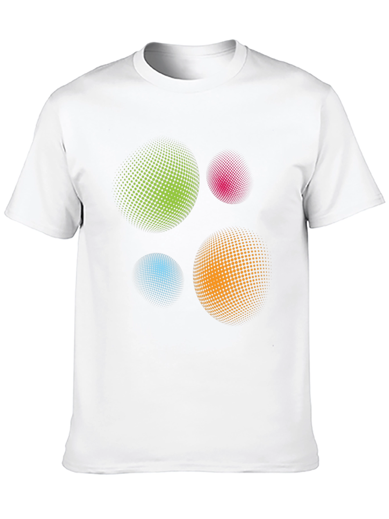 Black Abstract Spheres Graphic Print Black T-Shirt view 10