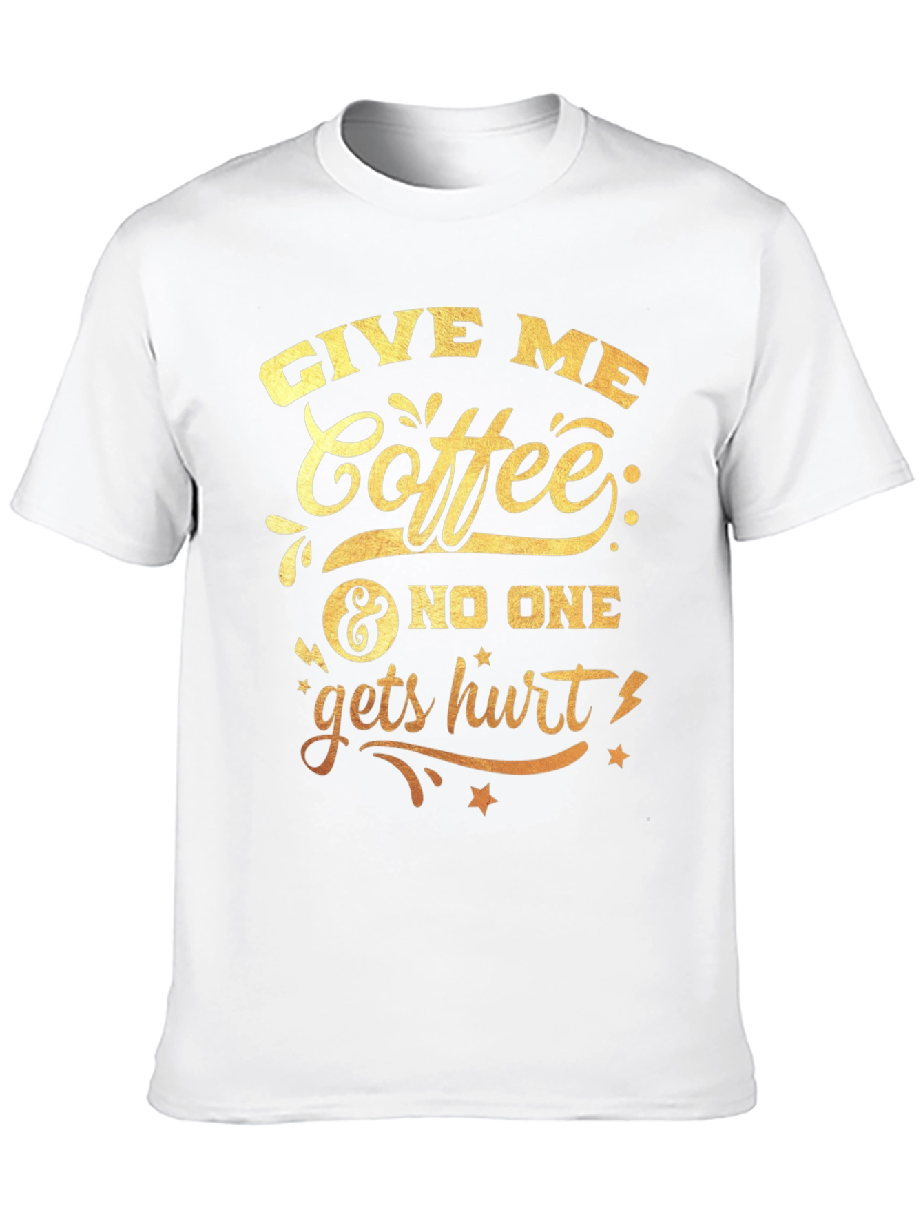 Black Give Me Coffee Graphic T-Shirt view 10