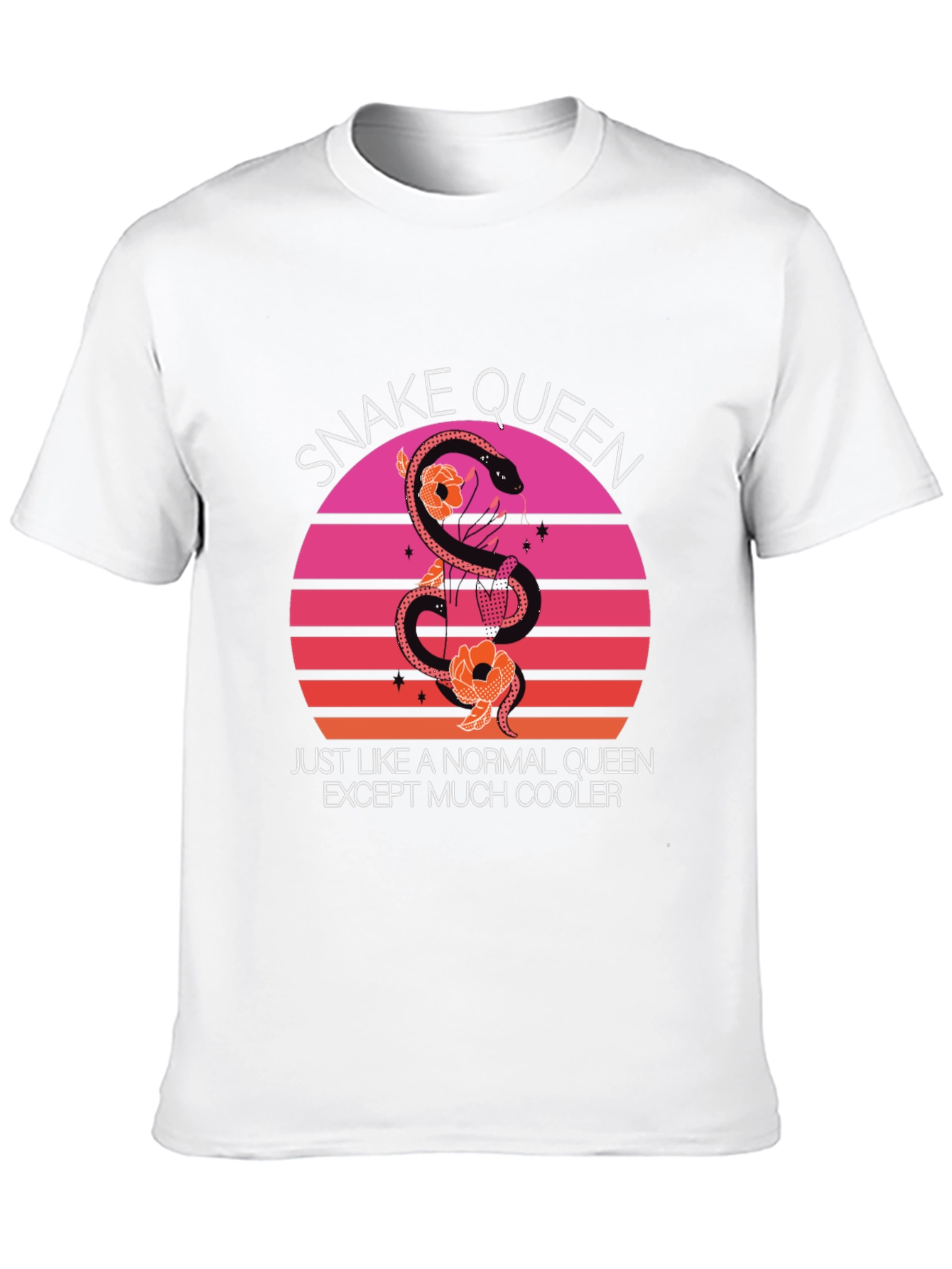 Black Snake Queen T-Shirt Cool Graphic Tee view 10