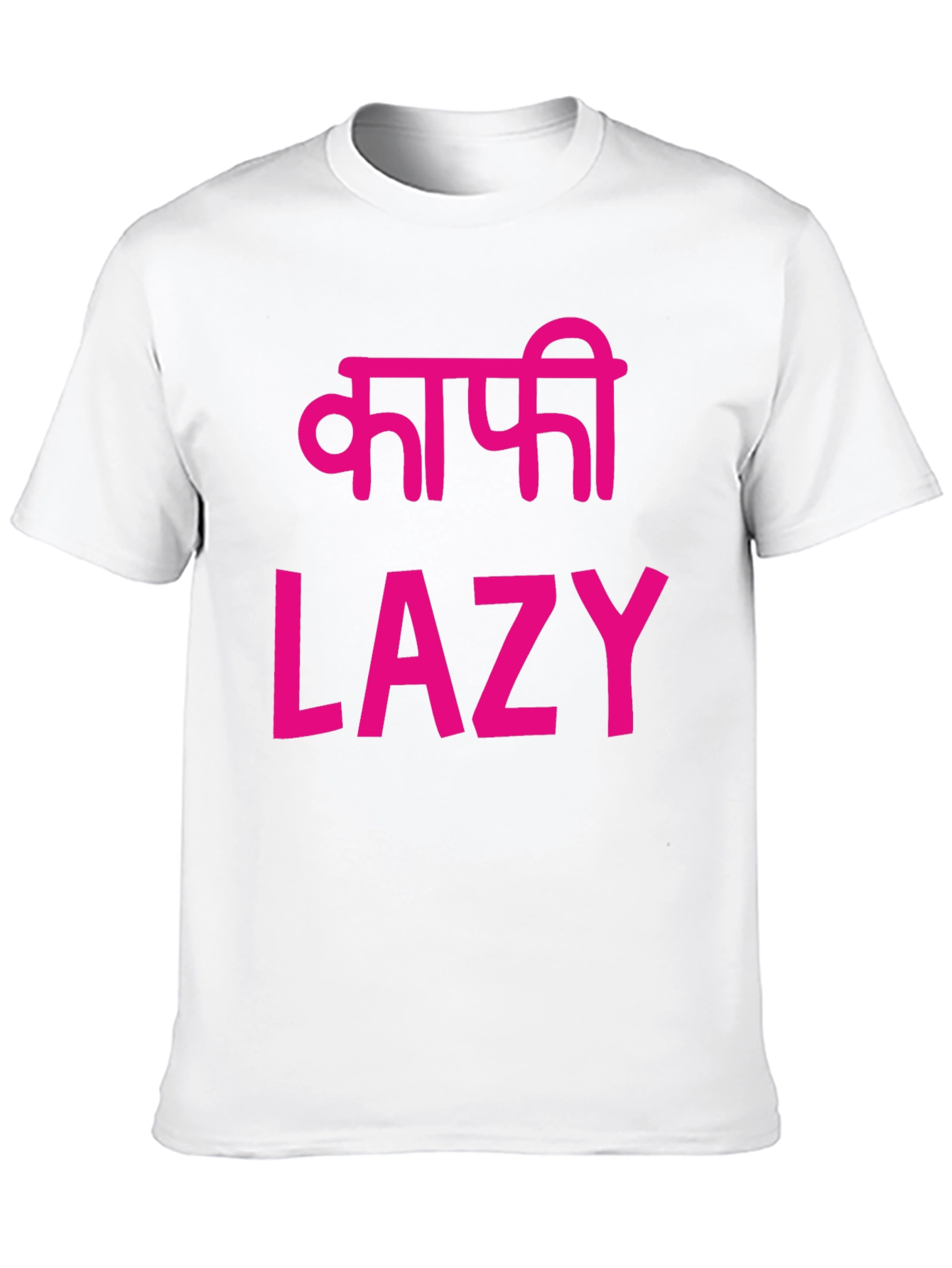 Black Lazy T-Shirt - Black with Pink Print view 10