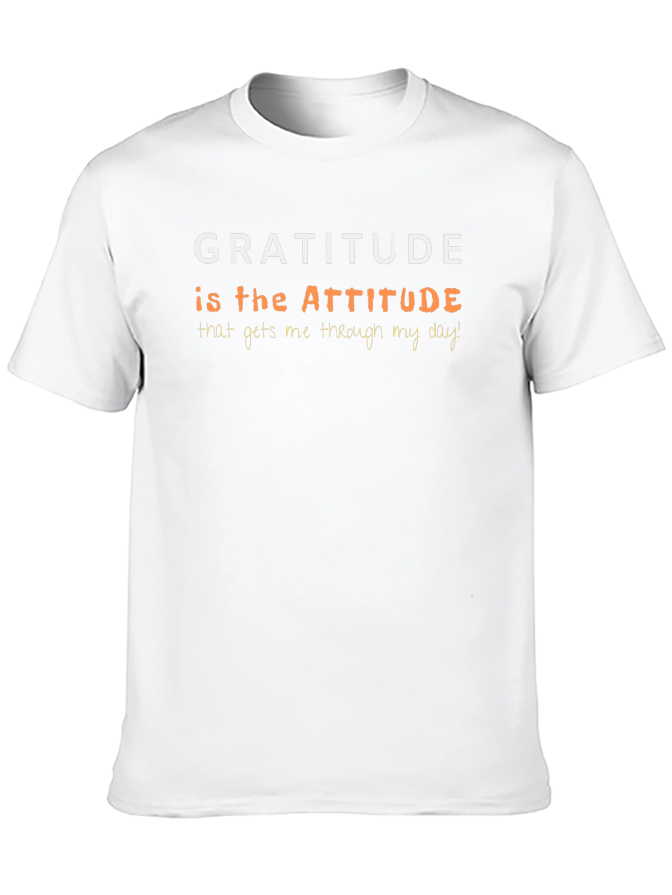 Black Gratitude Attitude Graphic T-Shirt - Positive Vibes Tee view 10