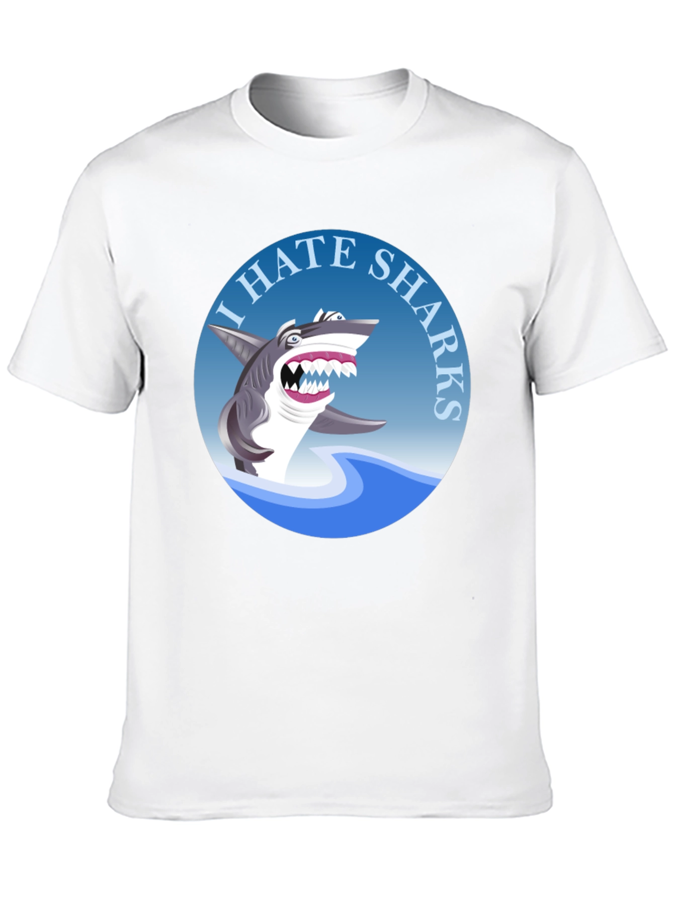 Black I Hate Sharks Graphic Tee - Men's Black T-Shirt view 10