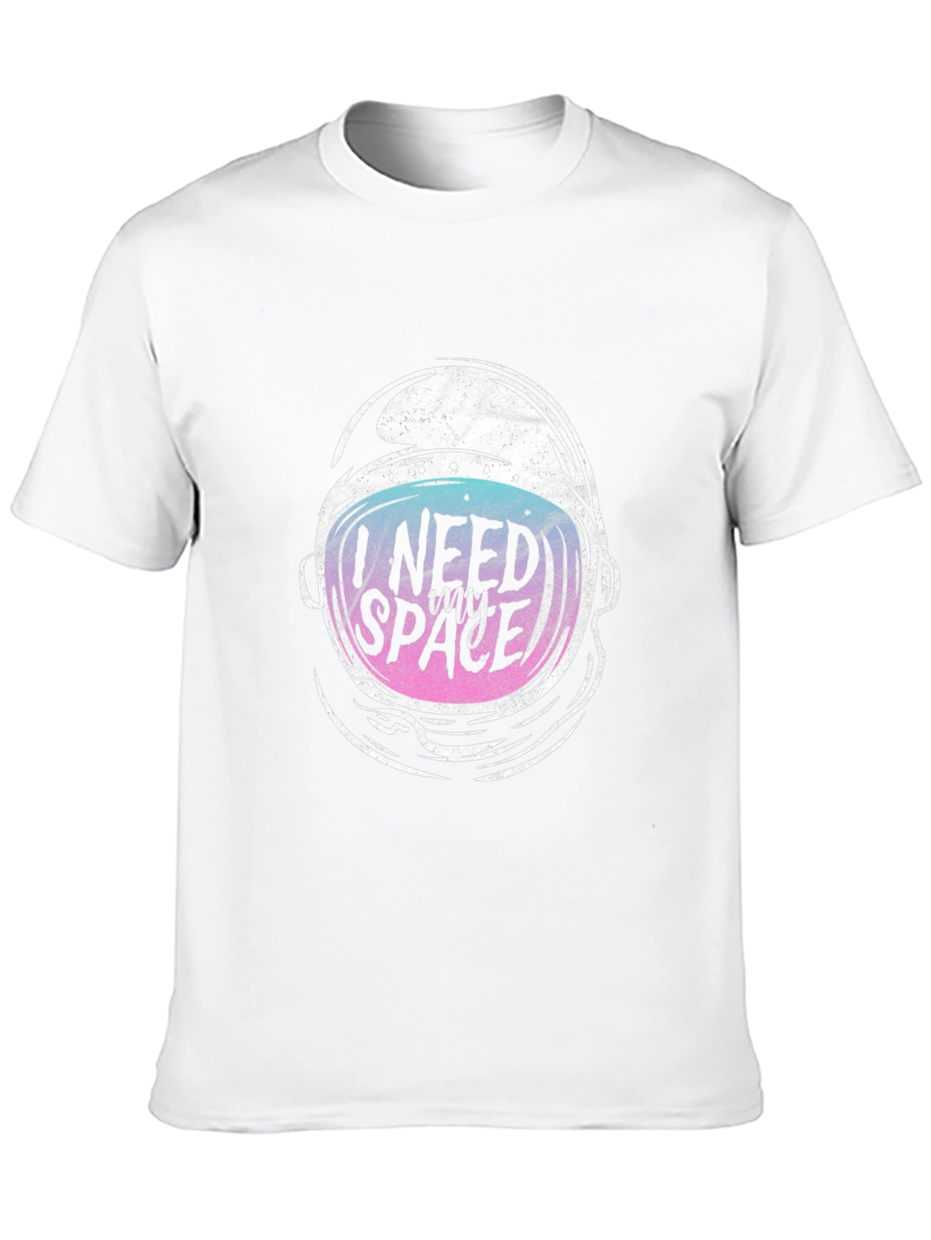 Black I Need My Space Black T-Shirt view 10