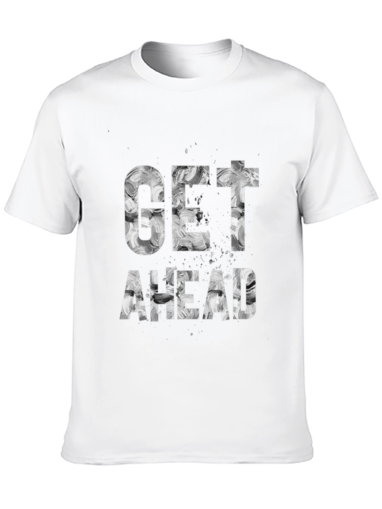 Black Get Ahead Graphic Tee - Stylish Slogan T-Shirt view 10