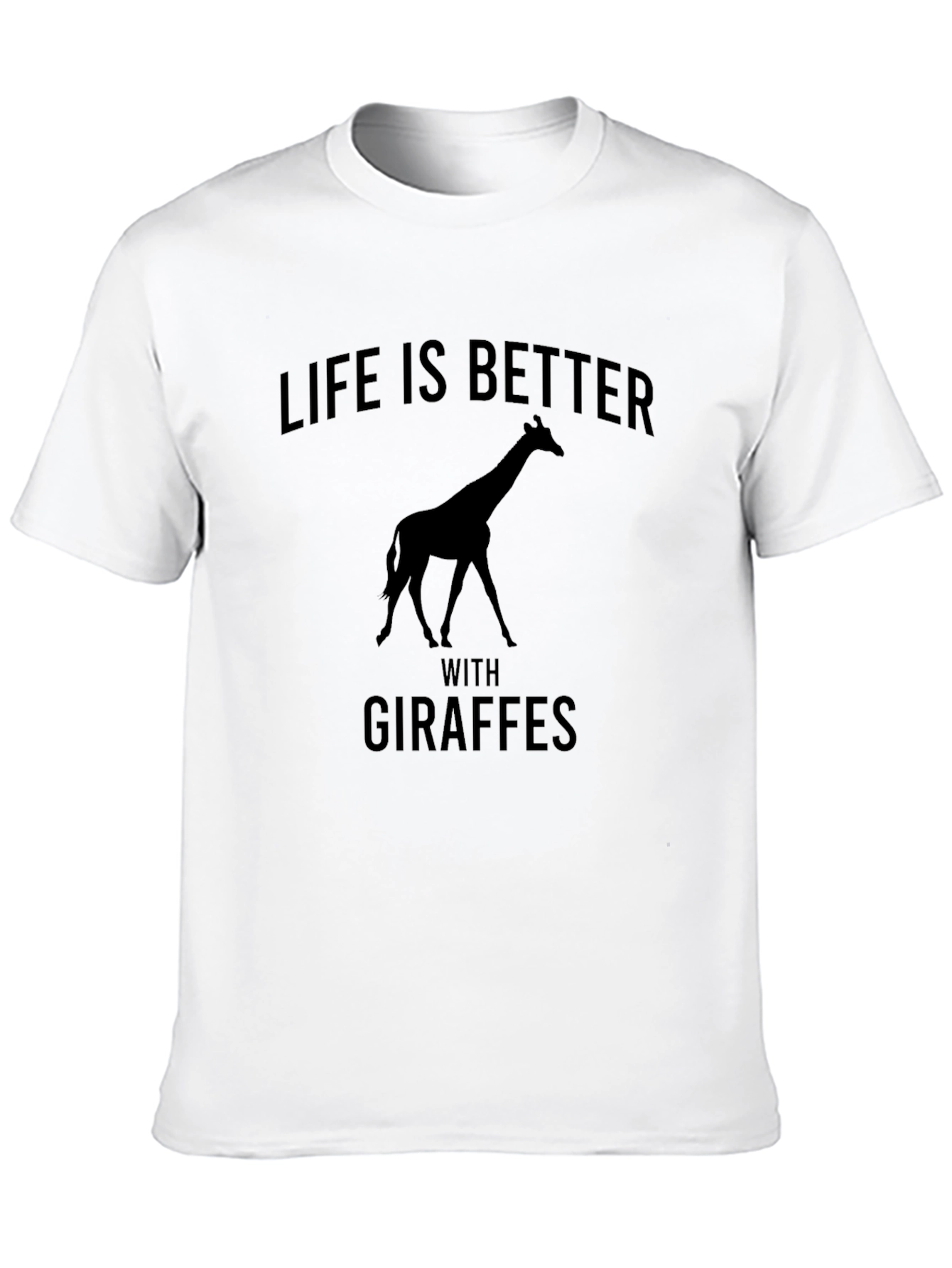 Black Life is Better with Giraffes Graphic Tee view 10